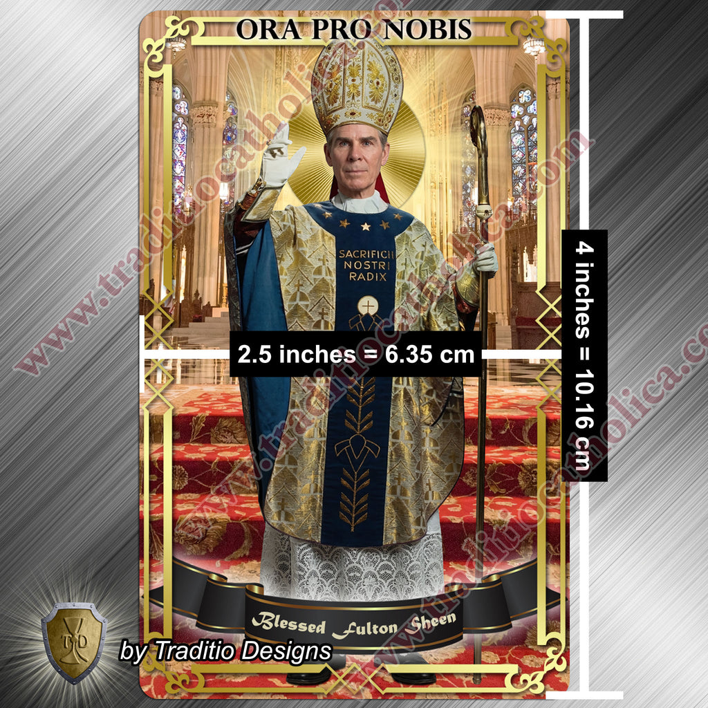 Bl. Fulton J. Sheen Flexible Rectangular Magnet | Realistic Edition | 2.5 x 4-inch Devotional Art