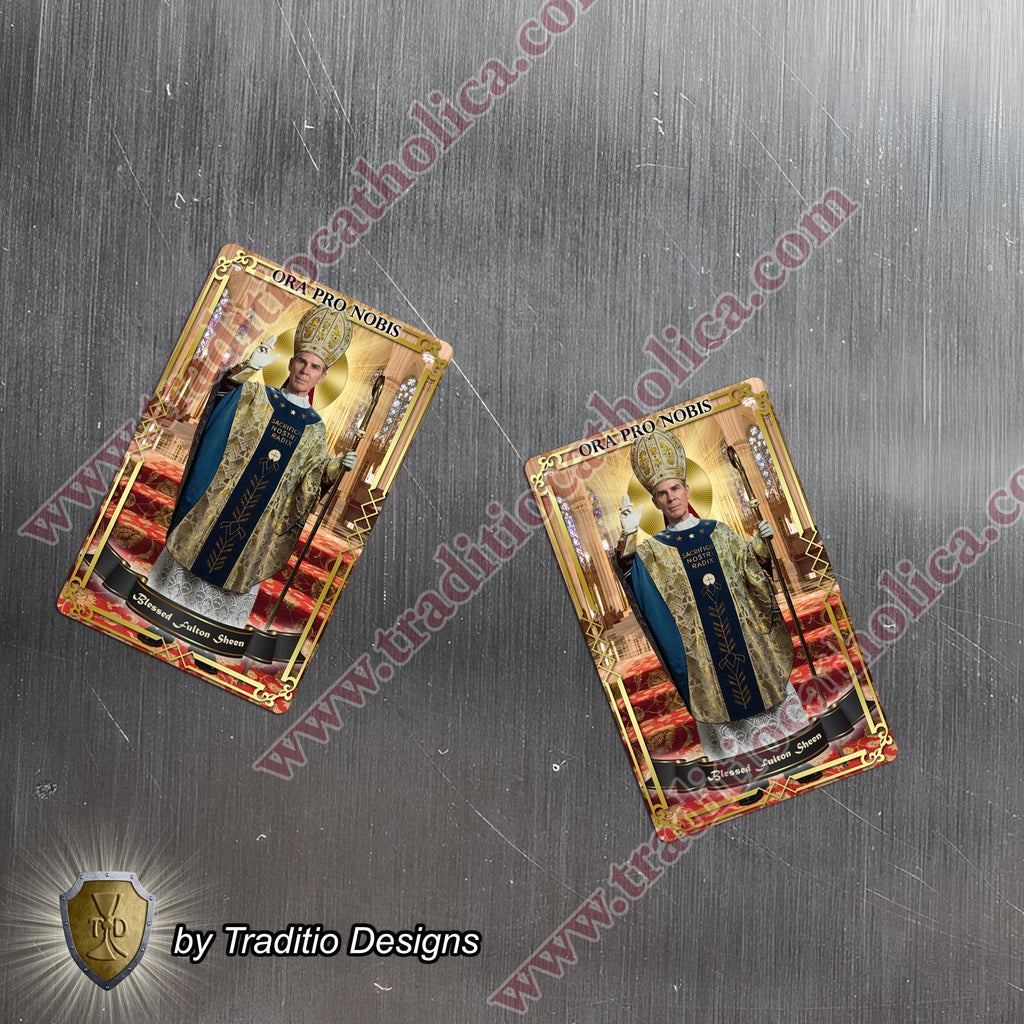Bl. Fulton J. Sheen Flexible Rectangular Magnet | Realistic Edition | 2.5 x 4-inch Devotional Art