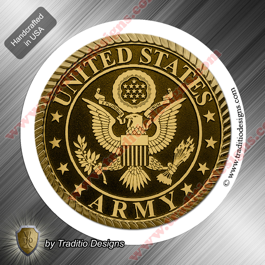US Army Emblem Flexible Round Magnet | Full Color Edition | 3.5-inch