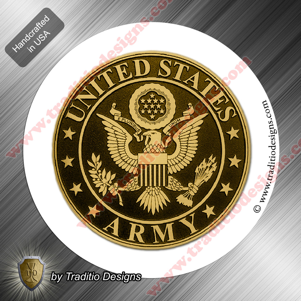 US Army Emblem Flexible Round Magnet | Full Color Edition | 3.5-inch