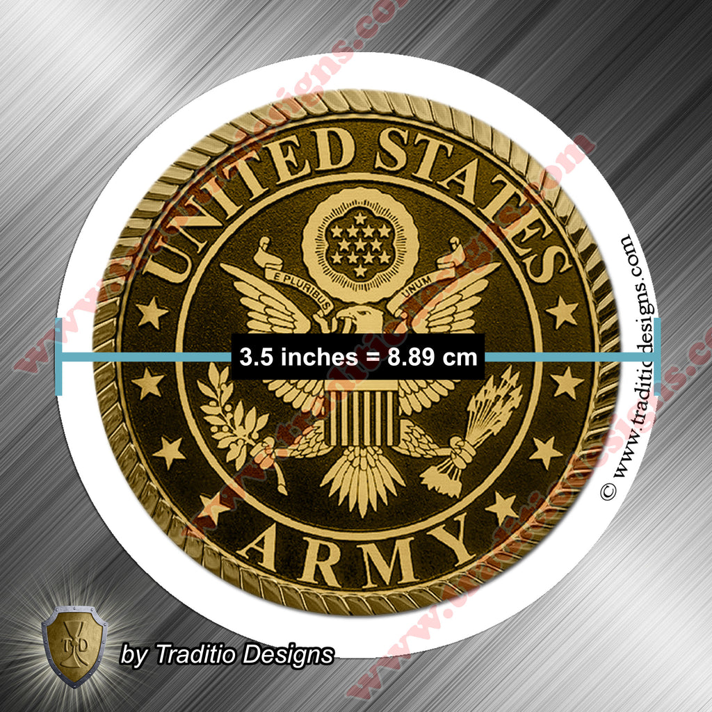 US Army Emblem Flexible Round Magnet | Full Color Edition | 3.5-inch