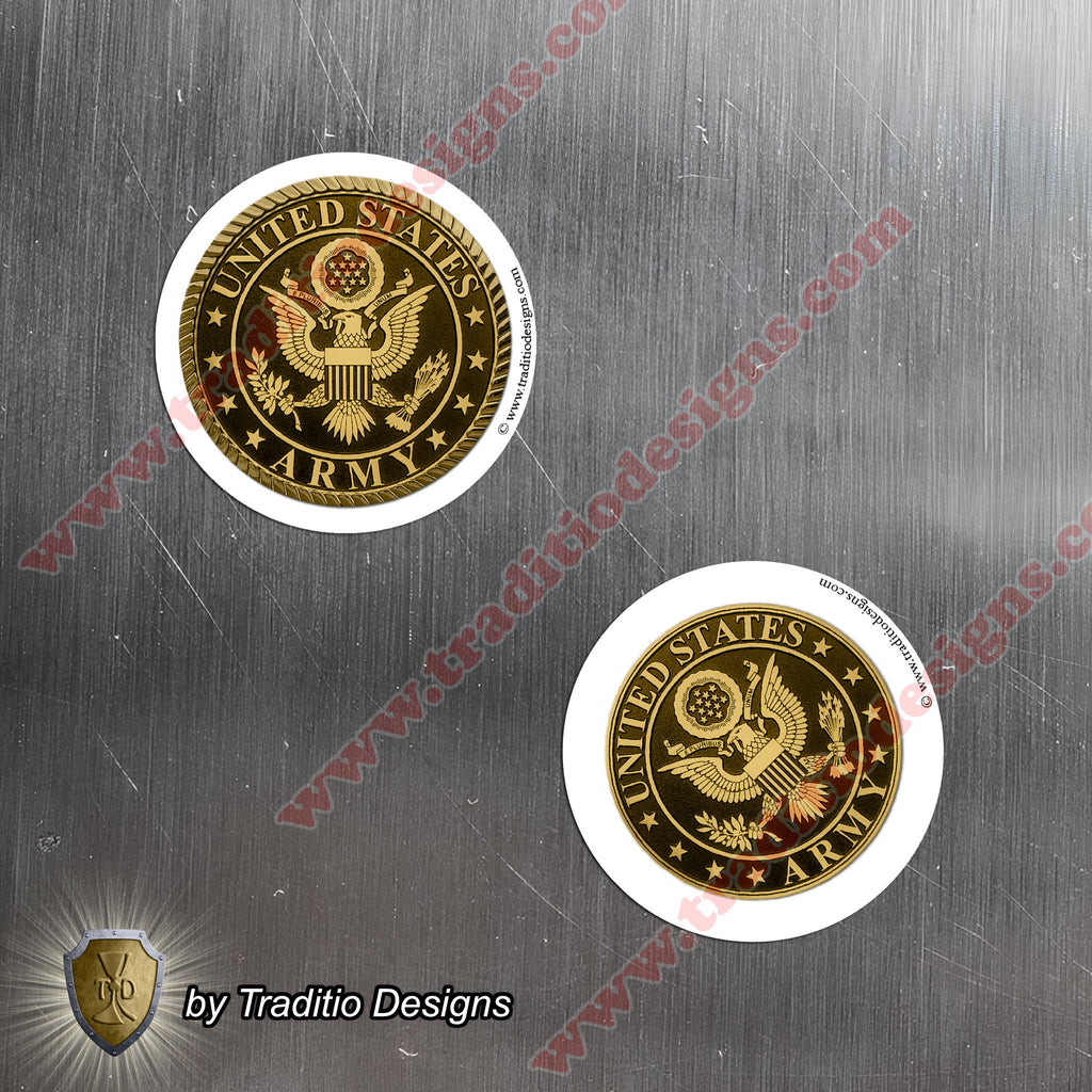 US Army Emblem Flexible Round Magnet | Full Color Edition | 3.5-inch