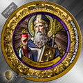 St. Augustine, Patron of Sore Eyes, Sore Throats & Recovery from Vice | Flexible Round Magnet | Stained Glass Edition