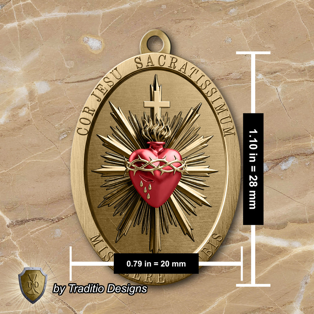 The Two Hearts Medal 18K Gold Plated Pendant | The Stronghold | Traditio Designs Exclusive