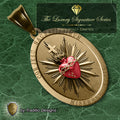 The Two Hearts Medal 18K Gold Plated Pendant | The Stronghold | Traditio Designs Exclusive
