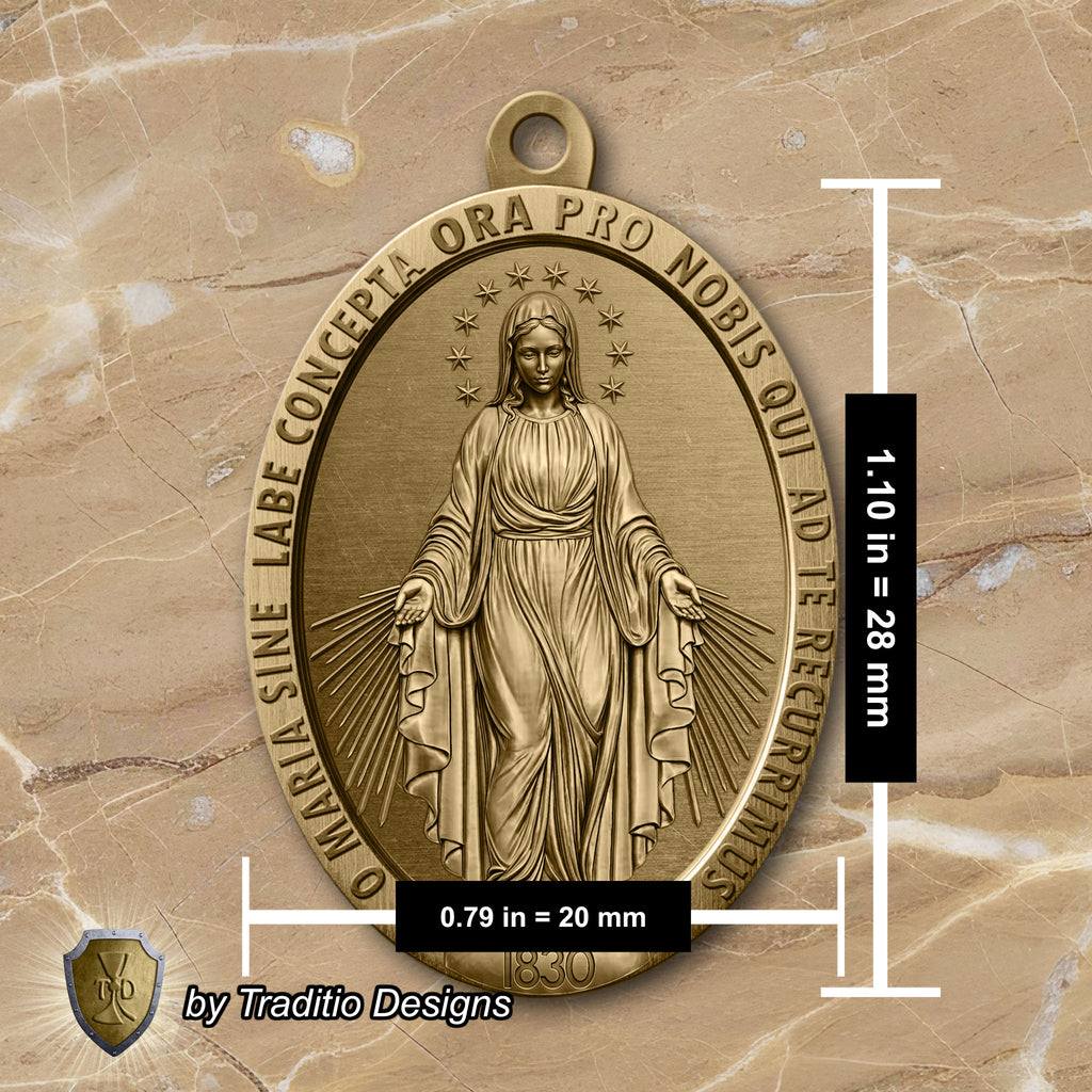 The Miraculous Medal 18K Gold Plated Pendant | The Attack | Traditio Designs Exclusive