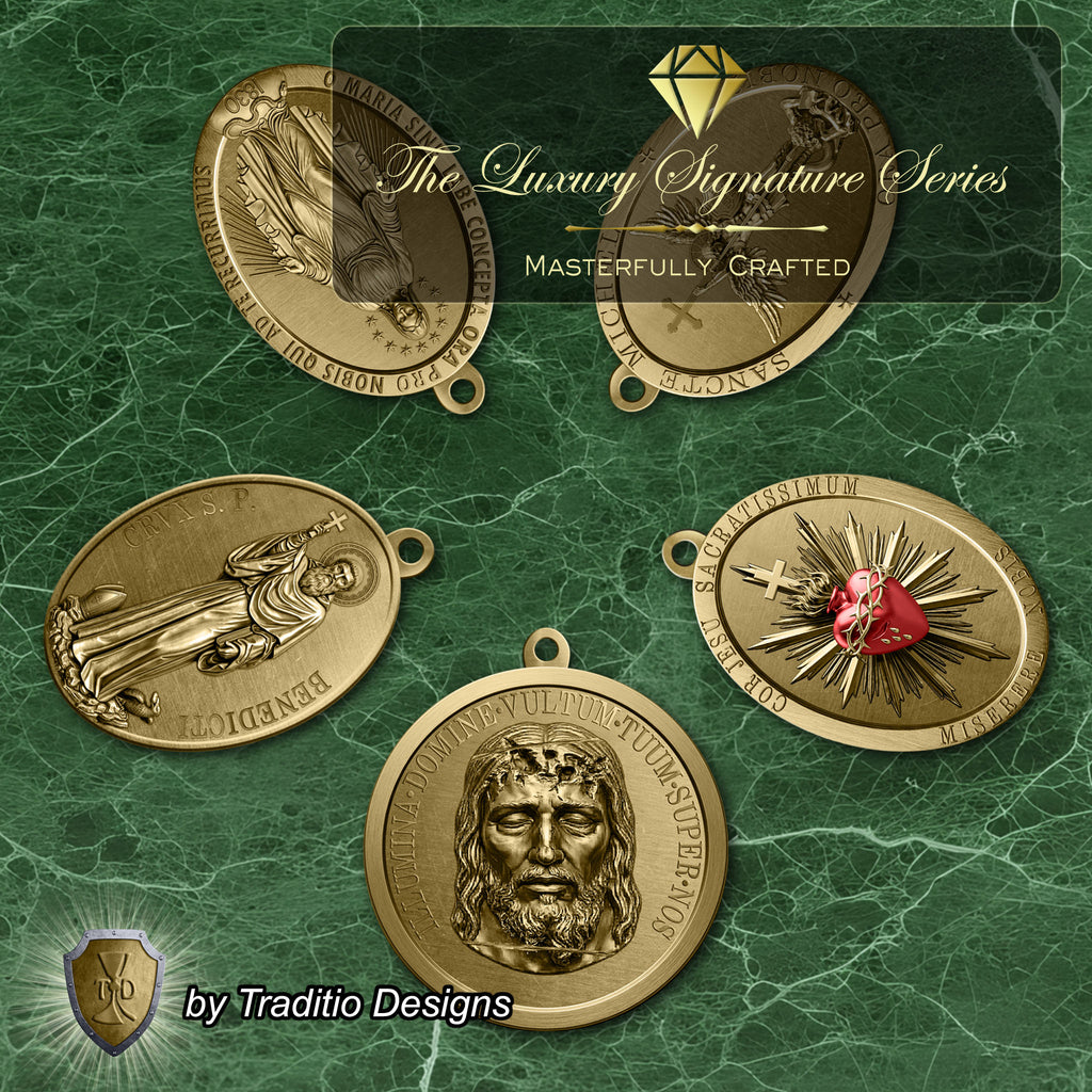 The Ultimate Shield 18K Gold Plated 5-Medal Set | The Medal Restoration Project | Traditio Designs Exclusive