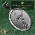 The St. Michael Medal 18K White Gold Plated Pendant | The Battle | Traditio Designs Exclusive (Copy)