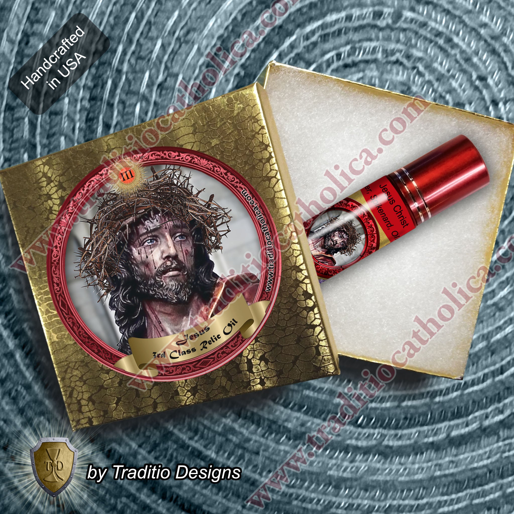Jesus Christ Relic Anointing Oil | Touched to 20+ Relics of His Life & Passion | Oil or Card Set