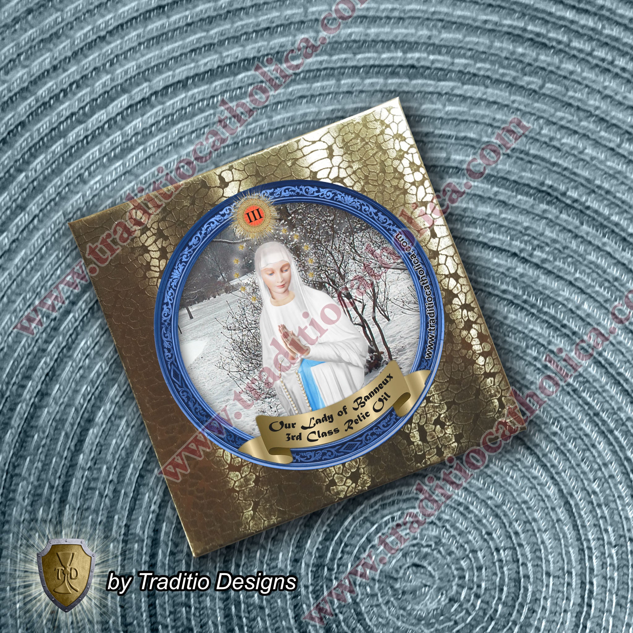 Our Lady of Banneux Relic Anointing Oil | Touched to 9 Blessed Mother Relics | Oil or Card Set