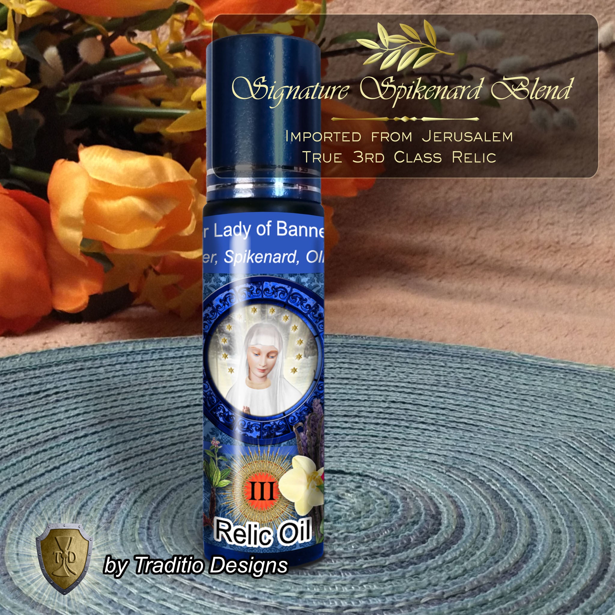 Our Lady of Banneux Relic Anointing Oil | Touched to 9 Blessed Mother Relics | Oil or Card Set