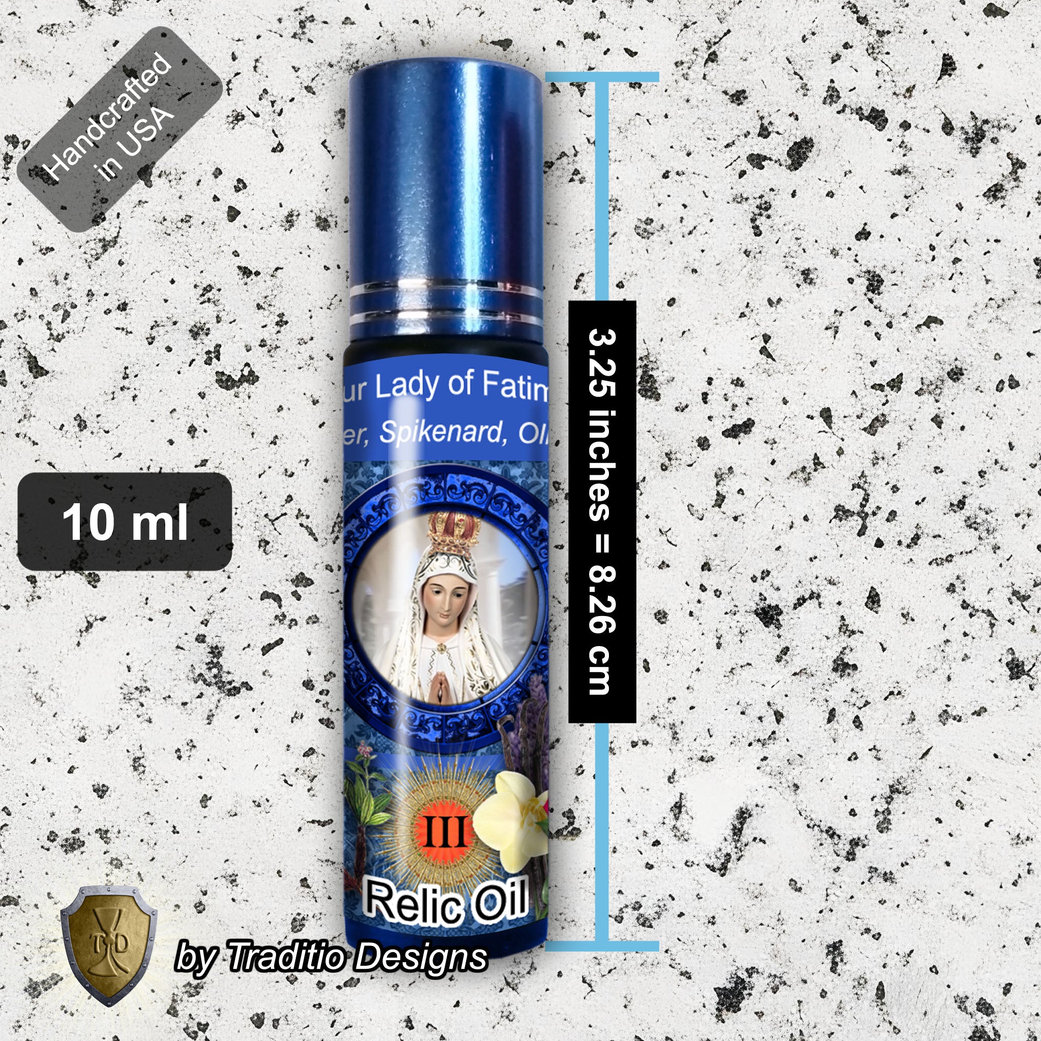 Our Lady of Fatima Relic Anointing Oil | Touched to 9 Blessed Mother Relics | Oil or Card Set