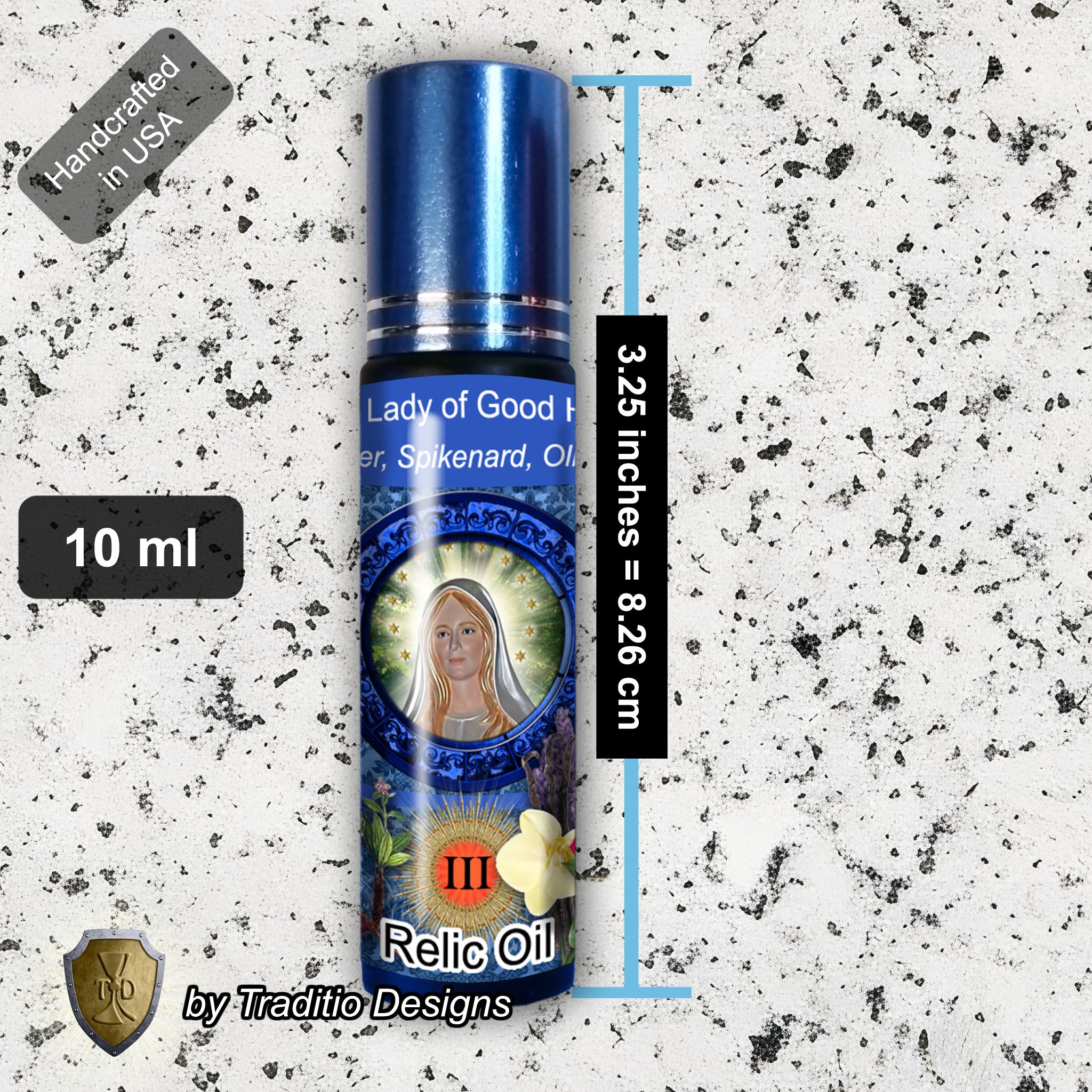 Our Lady of Good Help Relic Anointing Oil | Touched to 9 Blessed Mother Relics | Oil or Card Set