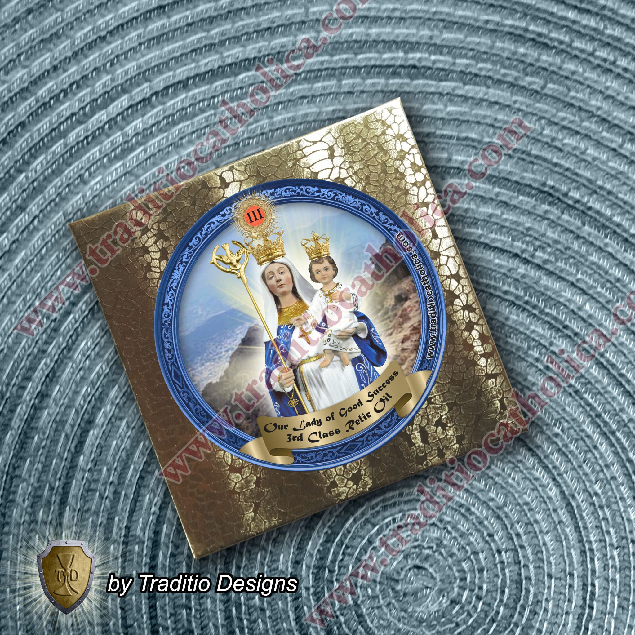 Our Lady of Good Success Relic Anointing Oil | Touched to 9 Blessed Mother Relics | Oil or Card Set