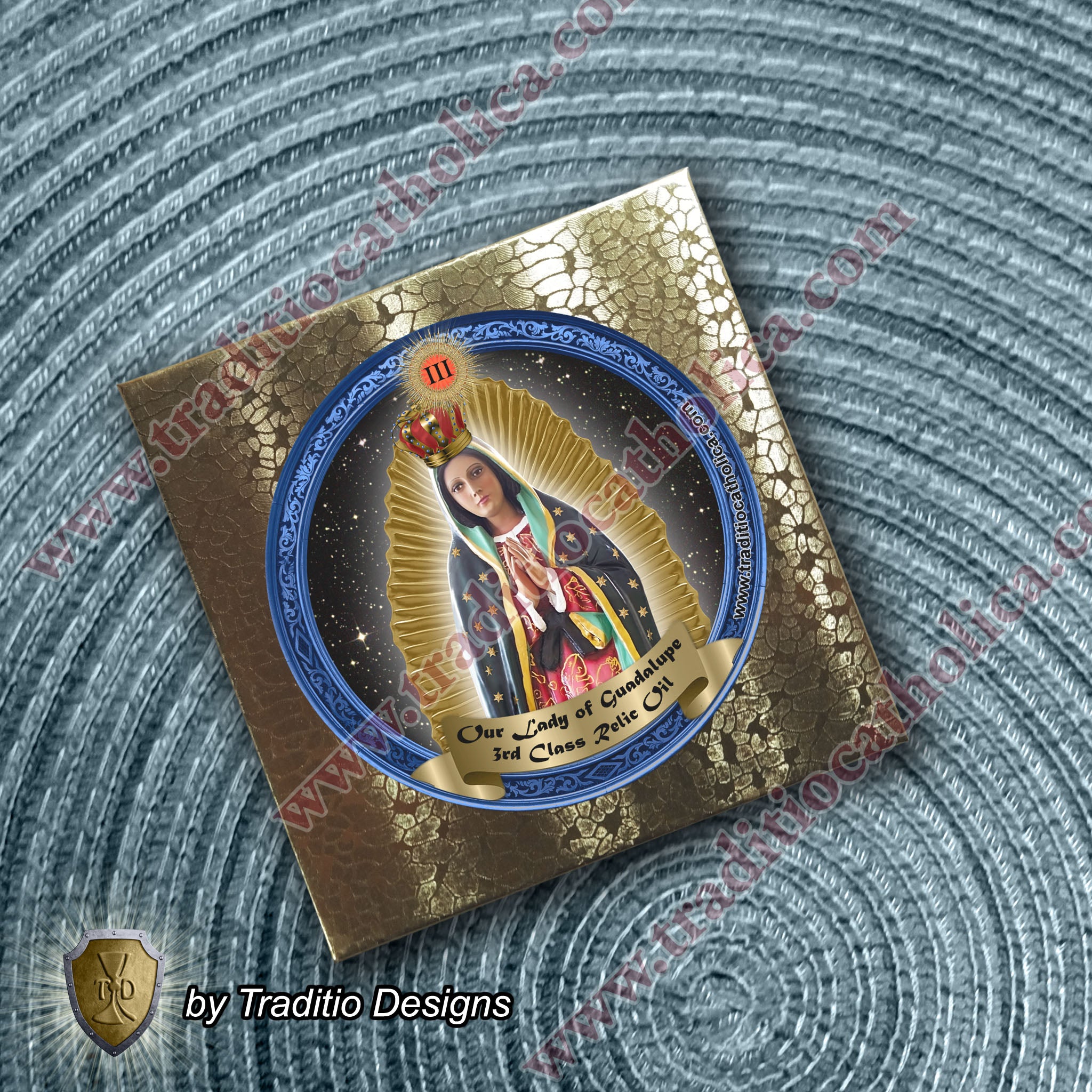 Our Lady of Guadalupe Relic Anointing Oil | Touched to 9 Blessed Mother Relics | Oil or Card Set