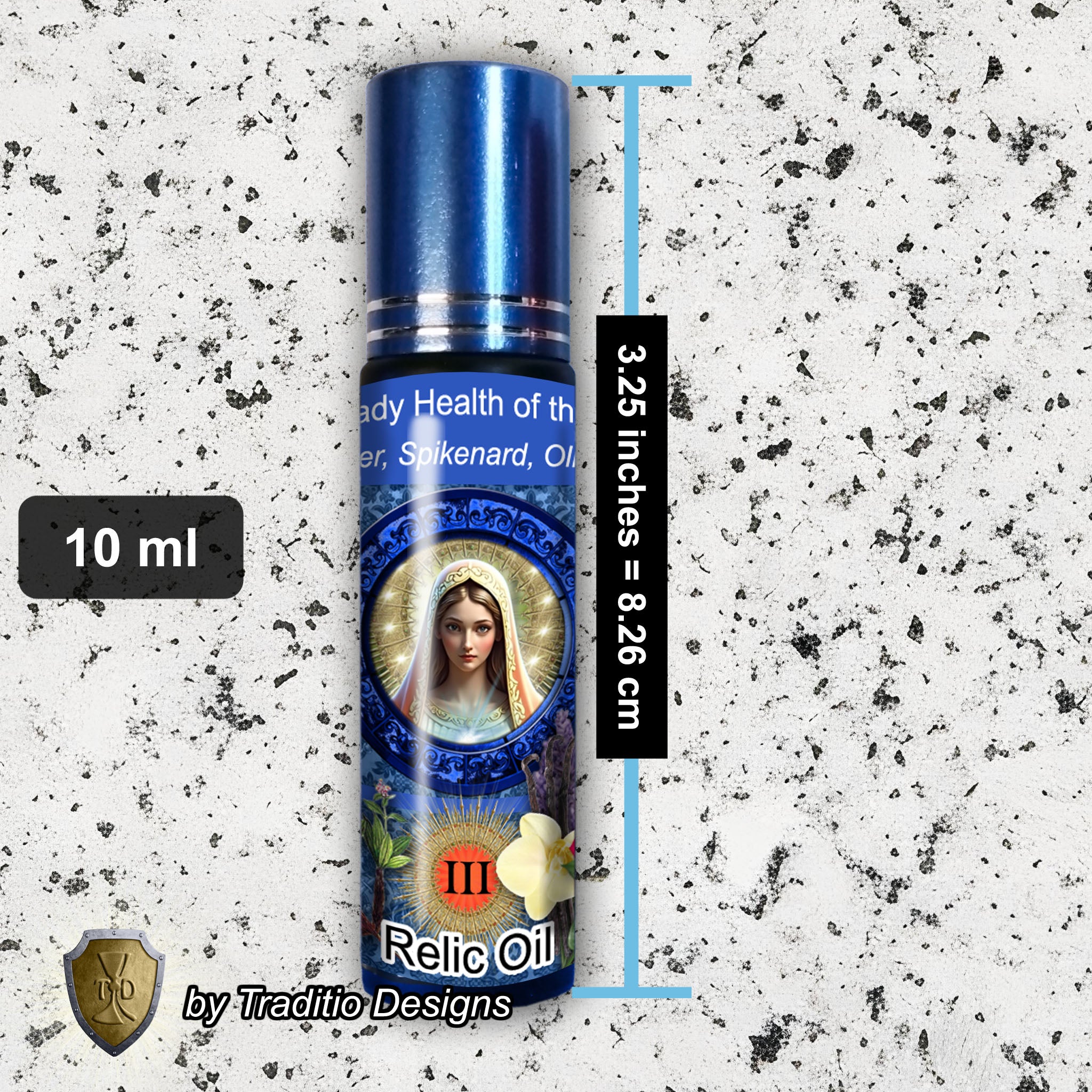 Our Lady Health of the Sick Relic Anointing Oil | Touched to 9 Blessed Mother Relics | Oil or Card Set
