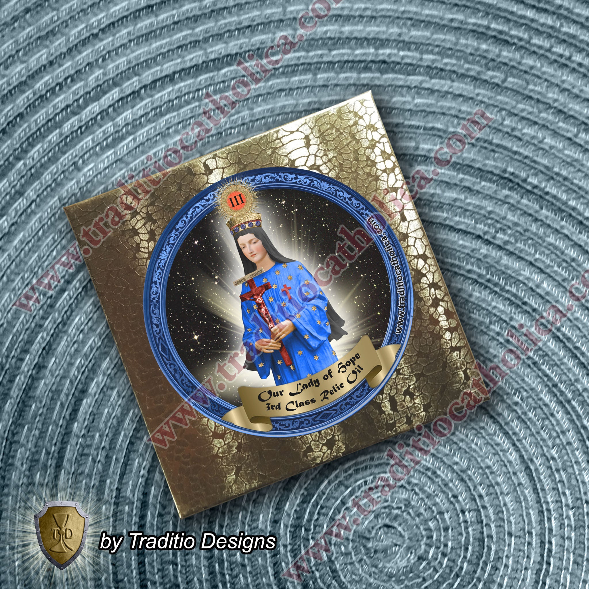 Our Lady of Hope Relic Anointing Oil | Touched to 9 Blessed Mother Relics | Oil or Card Set