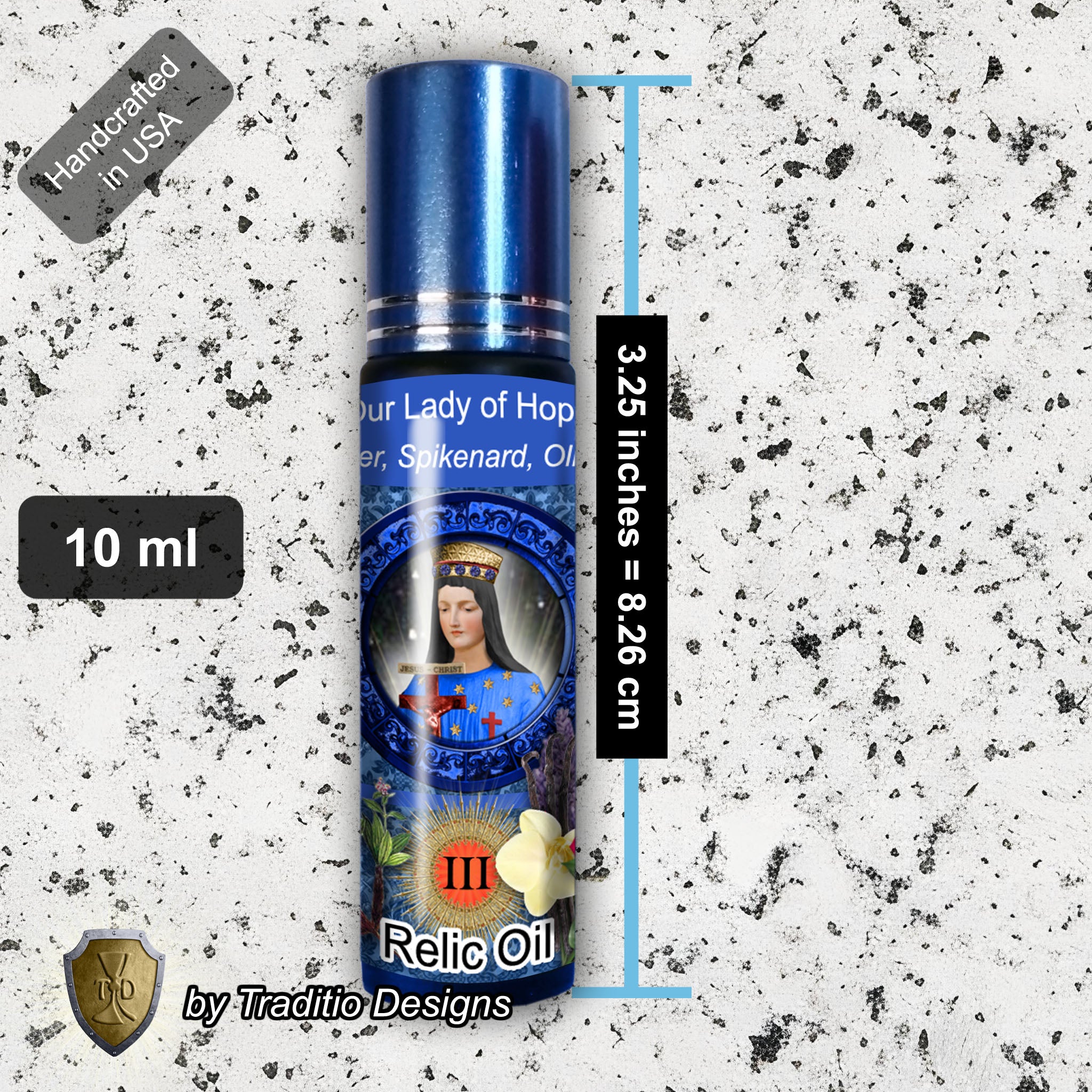 Our Lady of Hope Relic Anointing Oil | Touched to 9 Blessed Mother Relics | Oil or Card Set