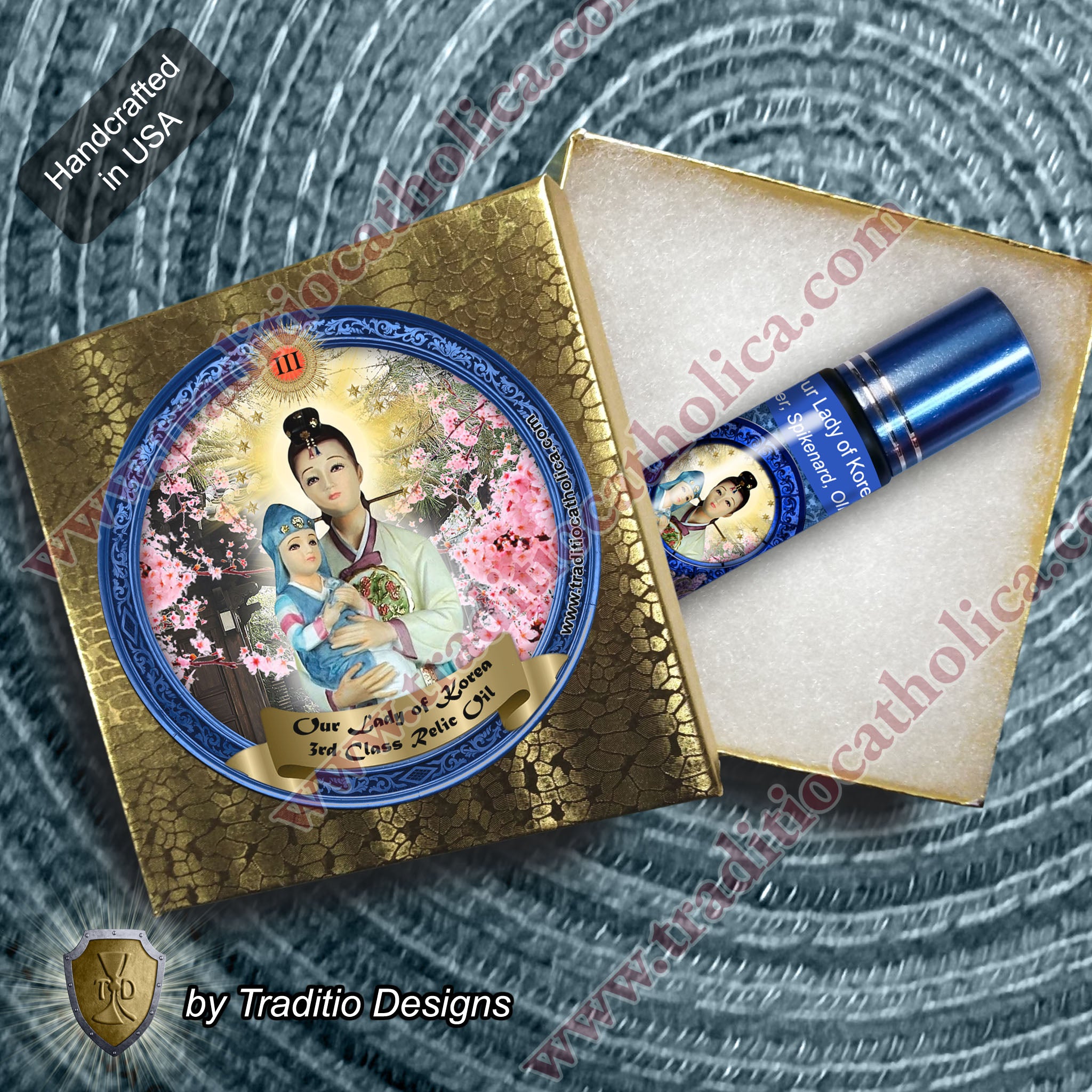 Our Lady of Korea Relic Anointing Oil | Touched to 9 Blessed Mother Relics | Oil or Card Set