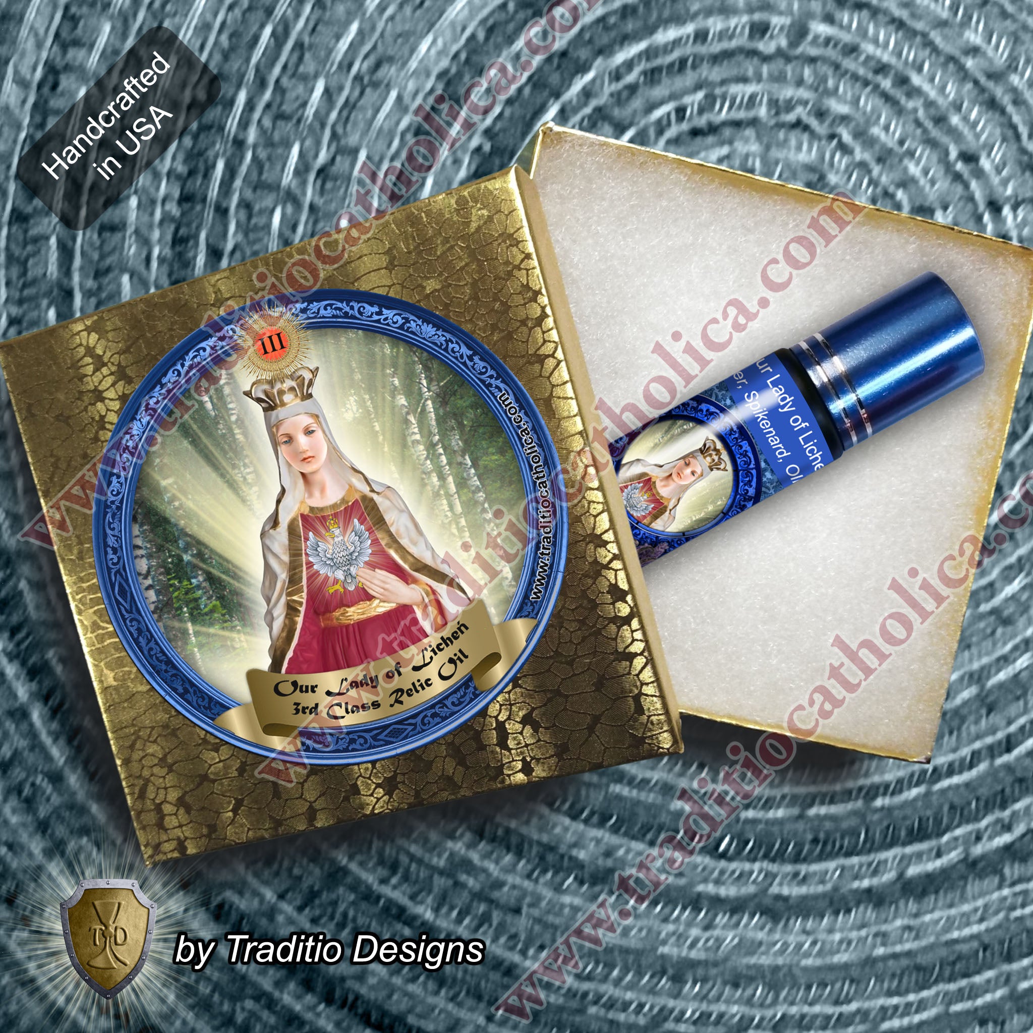 Our Lady of Lichen Relic Anointing Oil | Touched to 9 Blessed Mother Relics | Oil or Card Set
