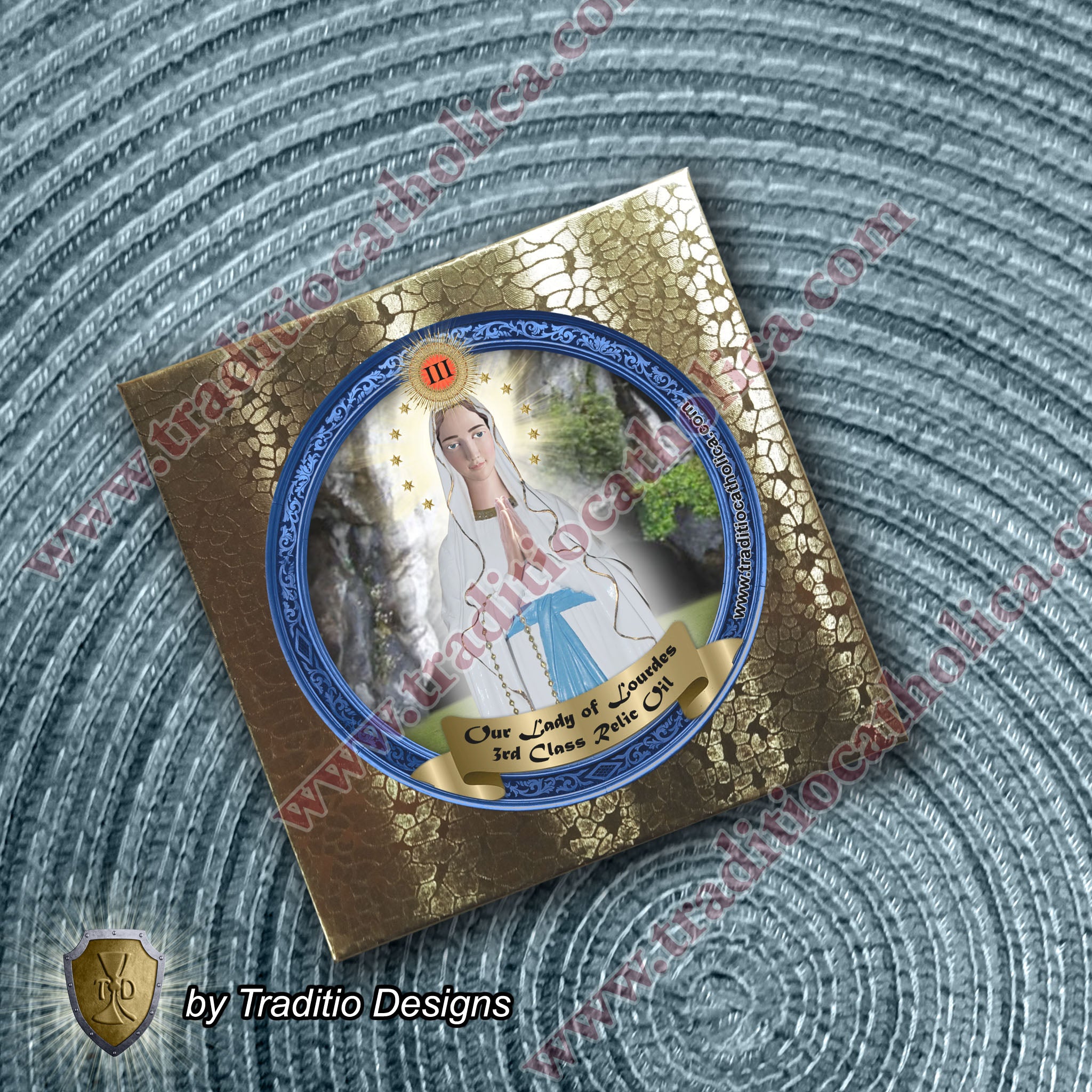 Our Lady of Lourdes Relic Anointing Oil | Touched to 9 Blessed Mother Relics | Oil or Card Set
