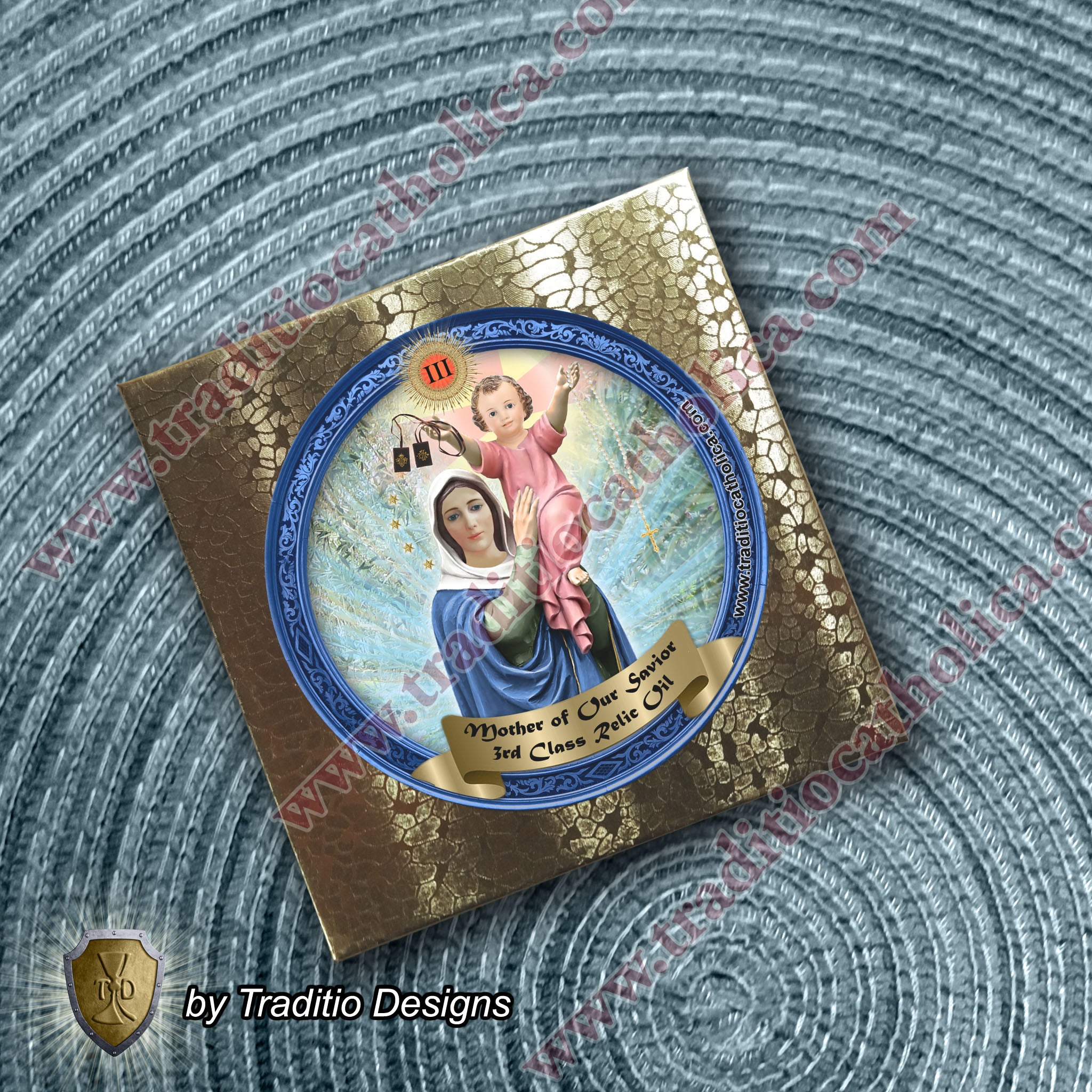 Mother of Our Savior Relic Anointing Oil | Touched to 9 Blessed Mother Relics | Oil or Card Set