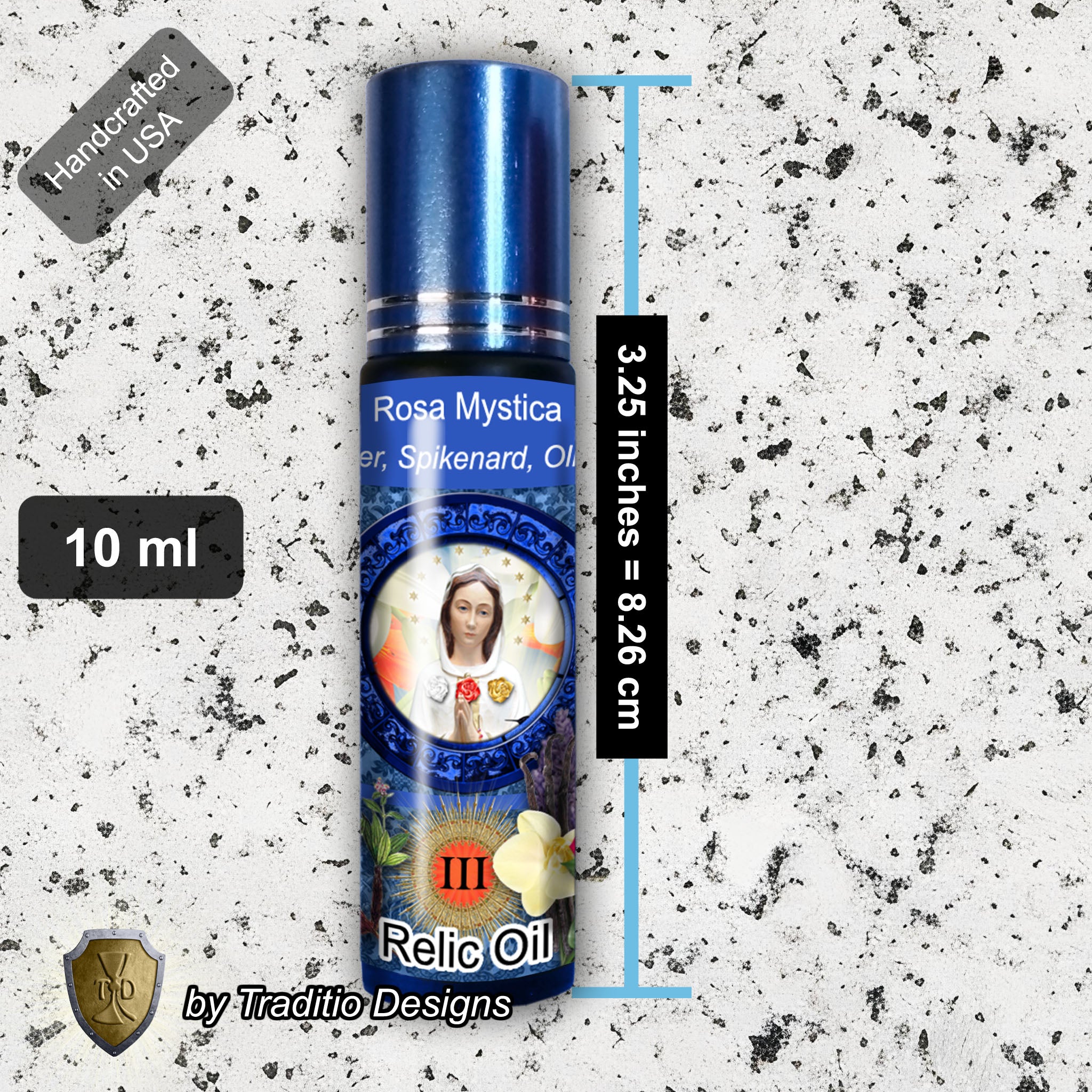 Maria Rosa Mystica Relic Anointing Oil | Touched to 9 Blessed Mother Relics | Oil or Card Set