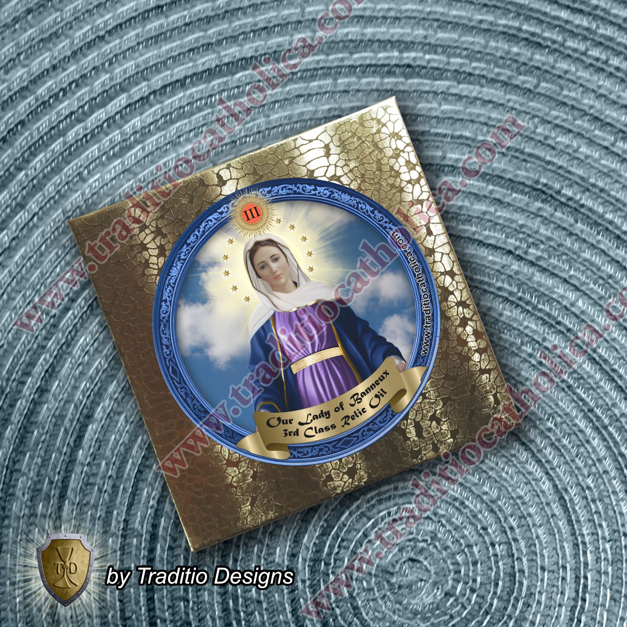 Our Lady of Tears Relic Anointing Oil | Touched to 9 Blessed Mother Relics | Oil or Card Set