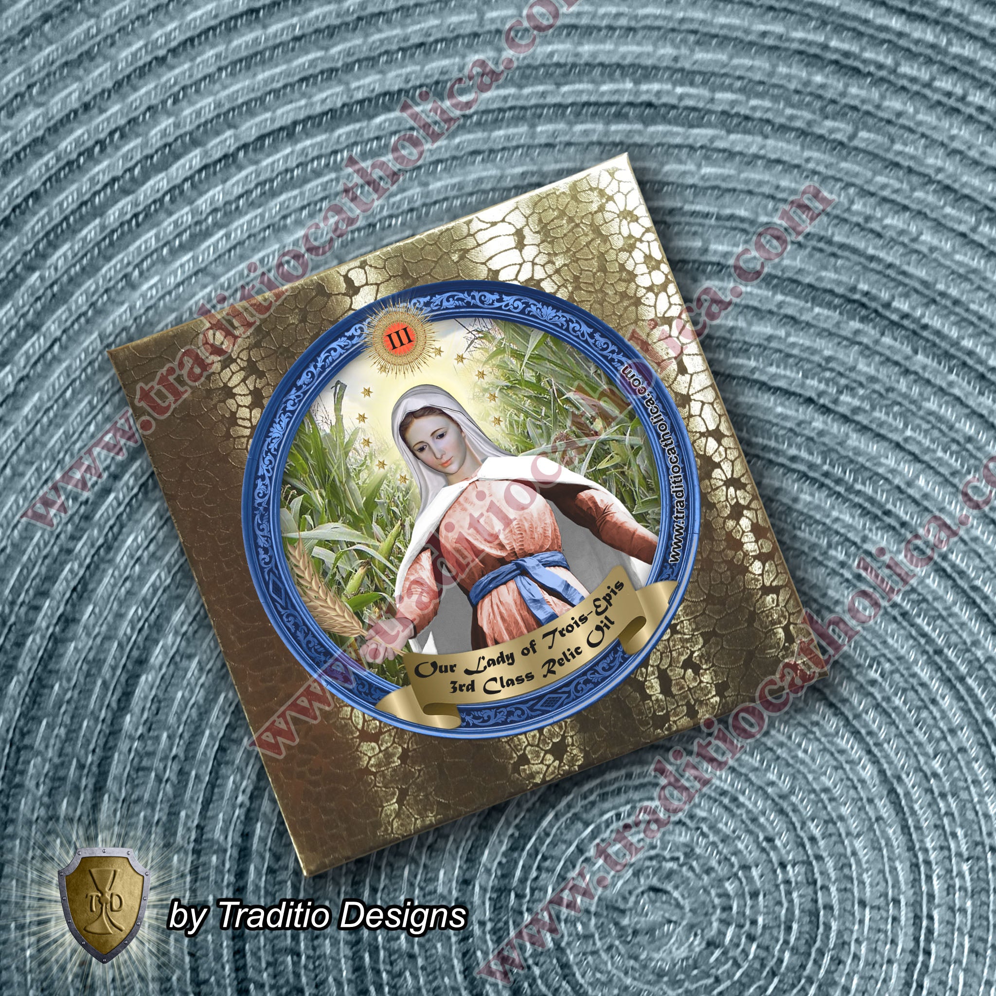 Our Lady of Trois-Epis Relic Anointing Oil | Touched to 9 Blessed Mother Relics | Oil or Card Set