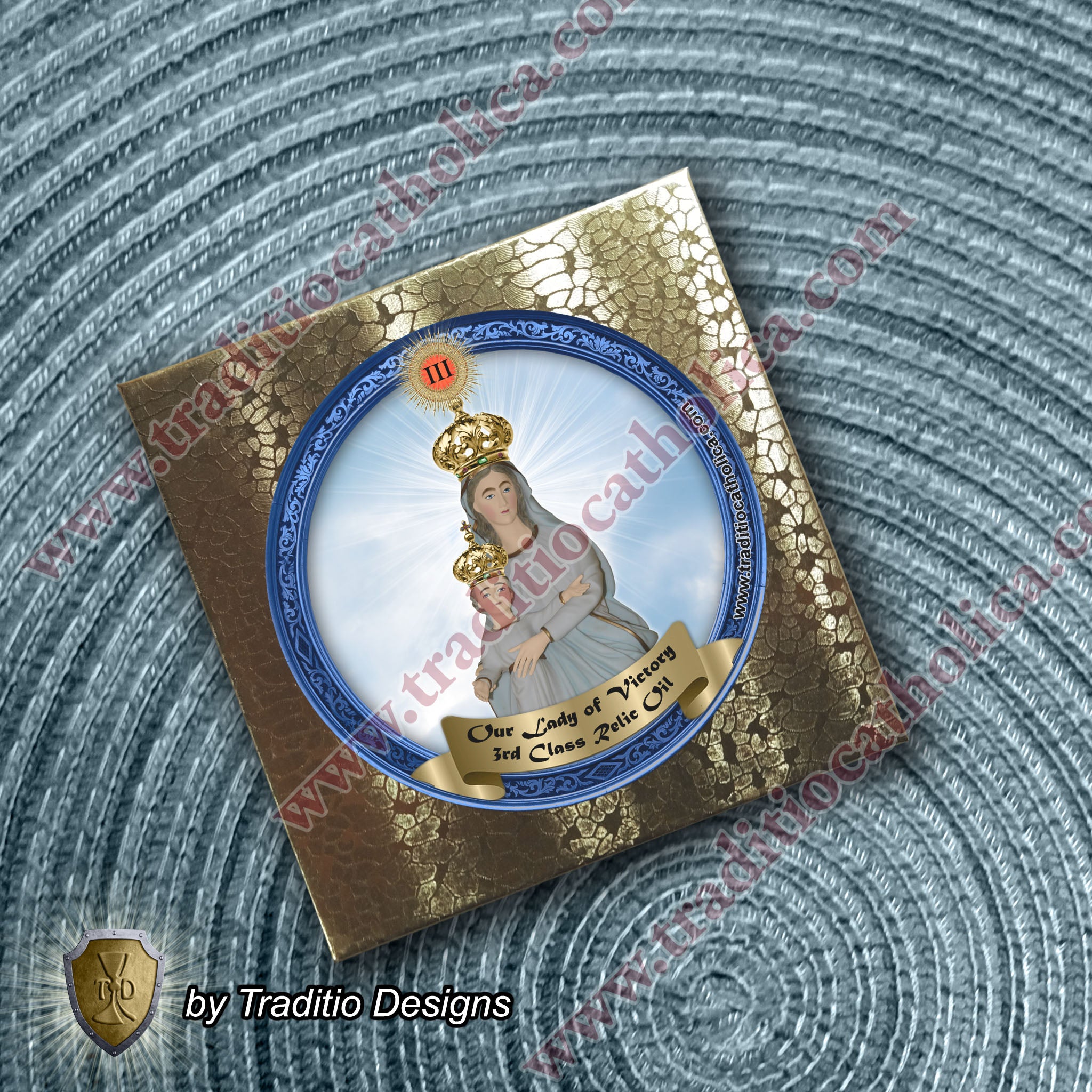 Our Lady of Victory Relic Anointing Oil | Touched to 9 Blessed Mother Relics | Oil or Card Set