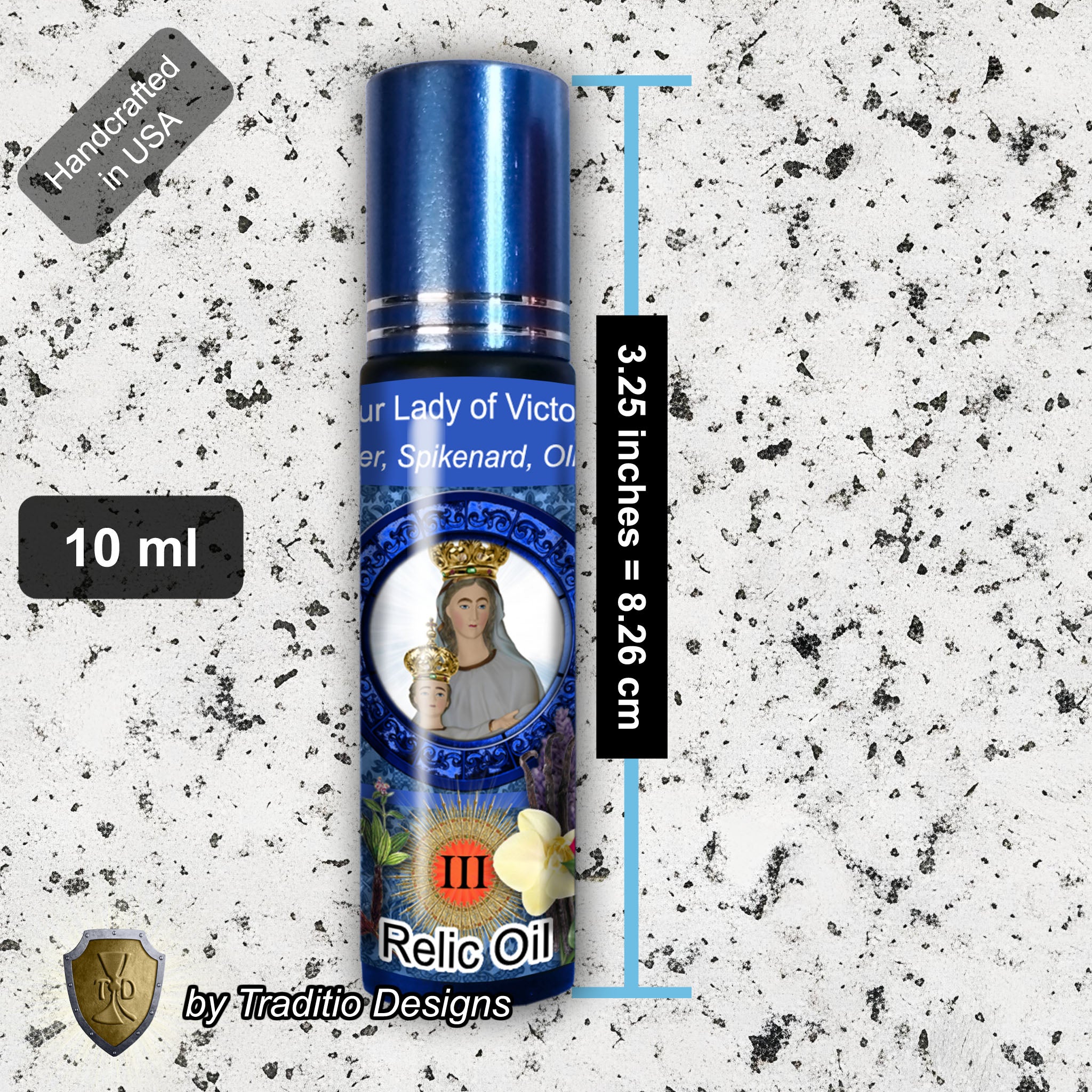 Our Lady of Victory Relic Anointing Oil | Touched to 9 Blessed Mother Relics | Oil or Card Set