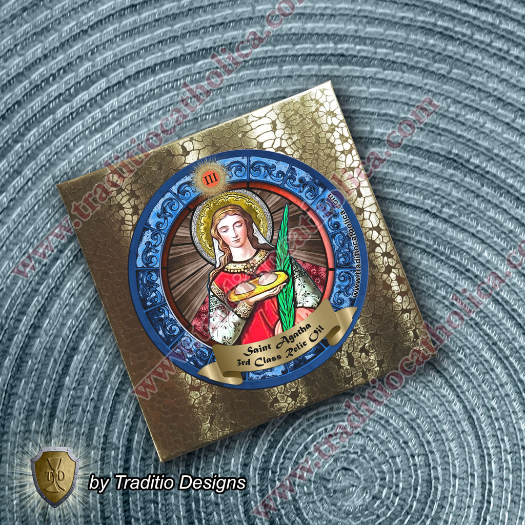 St. Agatha Relic Anointing Oil | Breast Cancer & Women's Health | Oil or Card Set