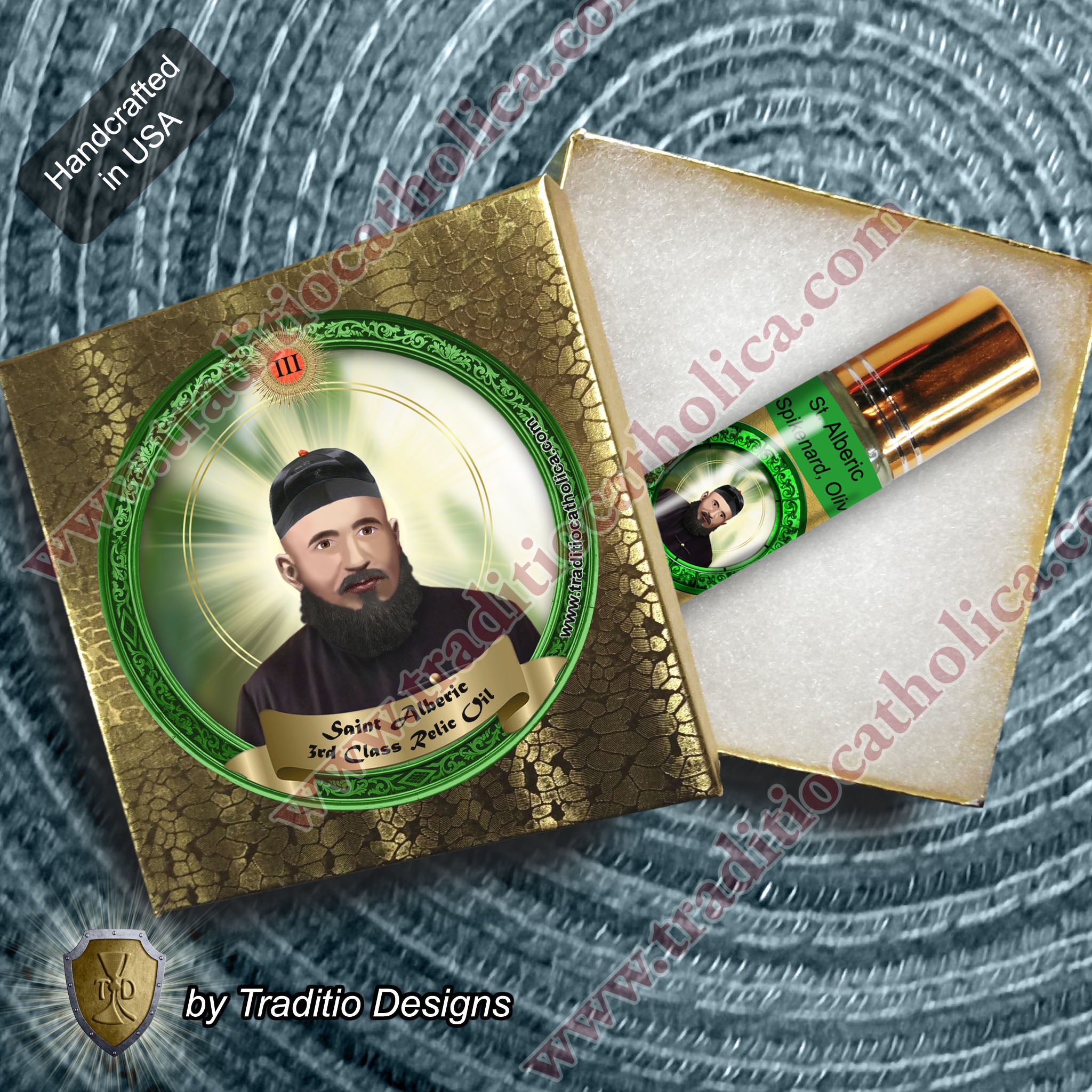 St. Alberic Crescitelli Relic Anointing Oil | Protection & Physical Trauma | Oil or Card Set