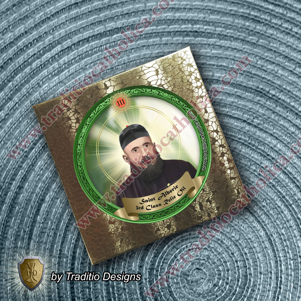 St. Alberic Crescitelli Relic Anointing Oil | Protection & Physical Trauma | Oil or Card Set