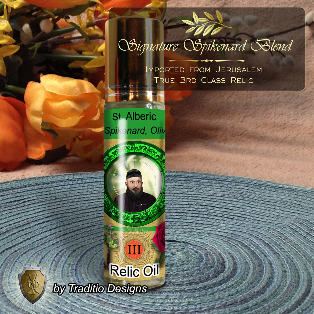 St. Alberic Crescitelli Relic Anointing Oil | Protection & Physical Trauma | Oil or Card Set