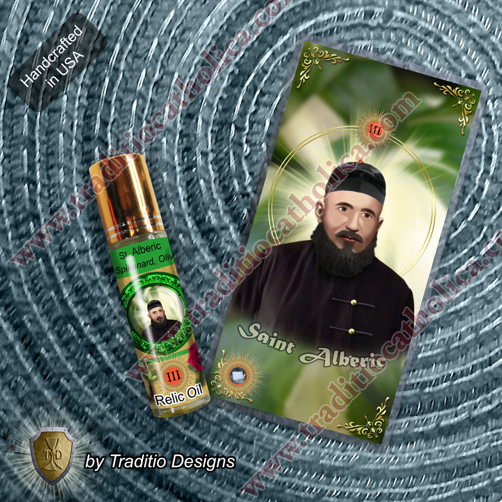 St. Alberic Crescitelli Relic Anointing Oil | Protection & Physical Trauma | Oil or Card Set