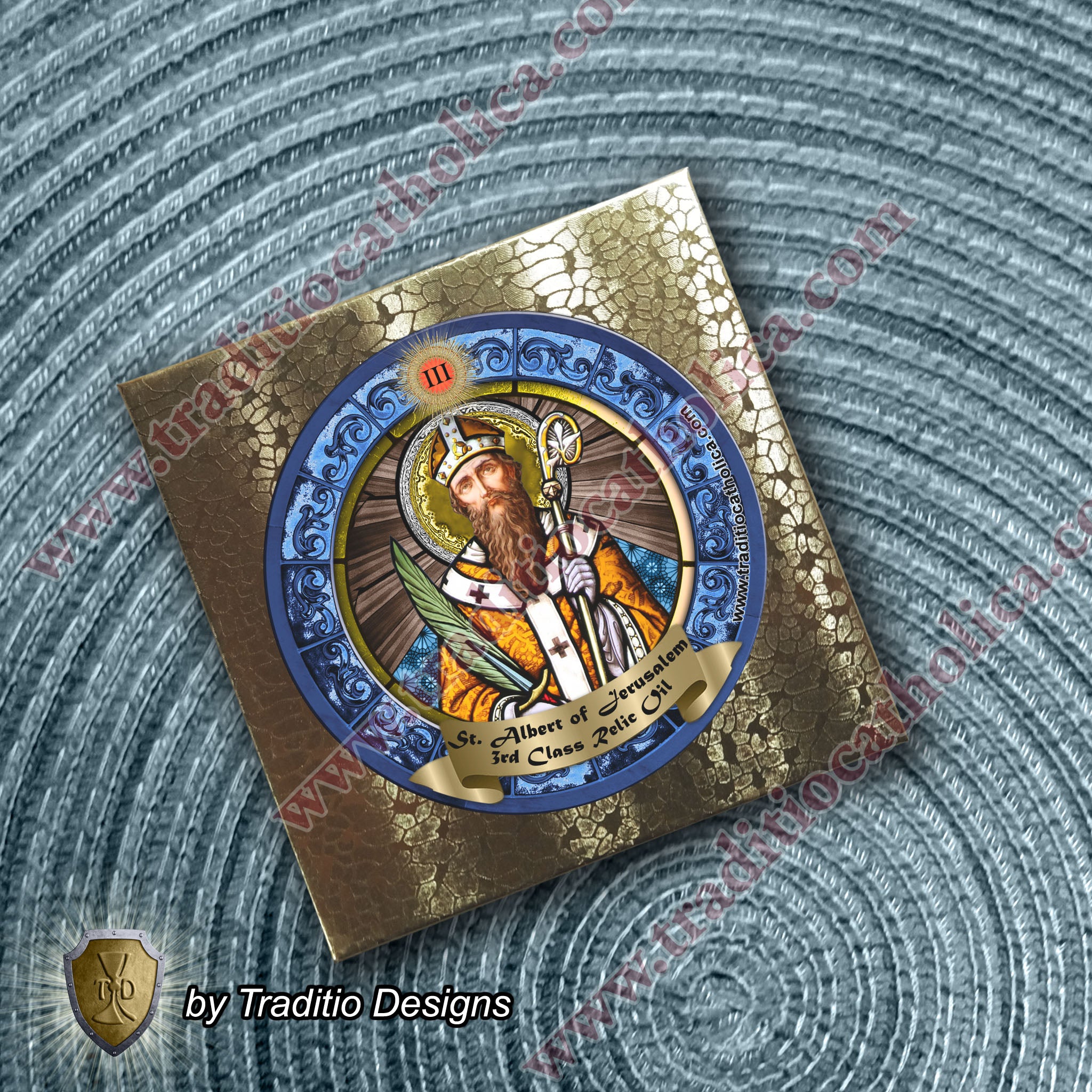 St. Albert of Jerusalem Relic Anointing Oil | Protection & Wound Healing | Oil or Card Set