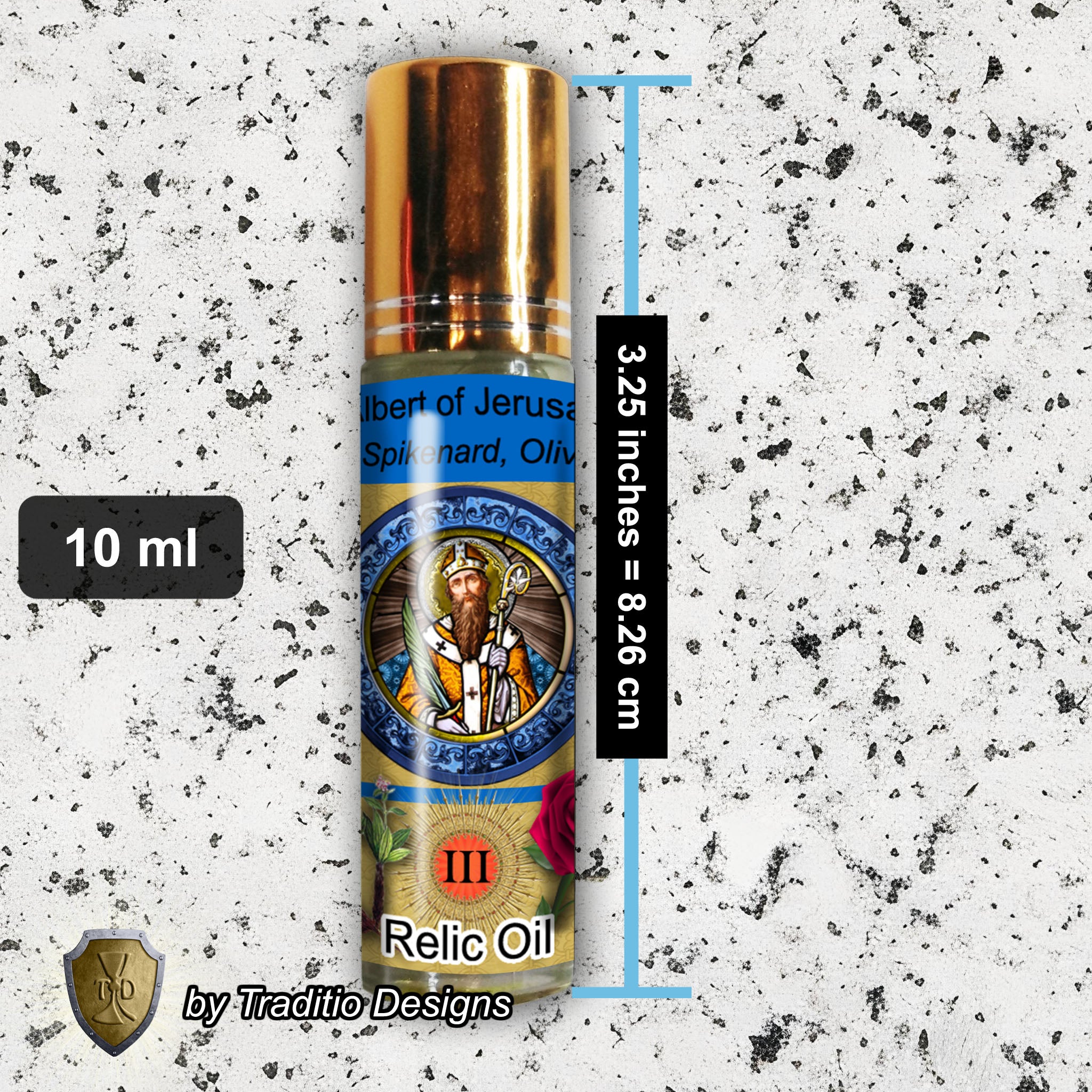 St. Albert of Jerusalem Relic Anointing Oil | Protection & Wound Healing | Oil or Card Set