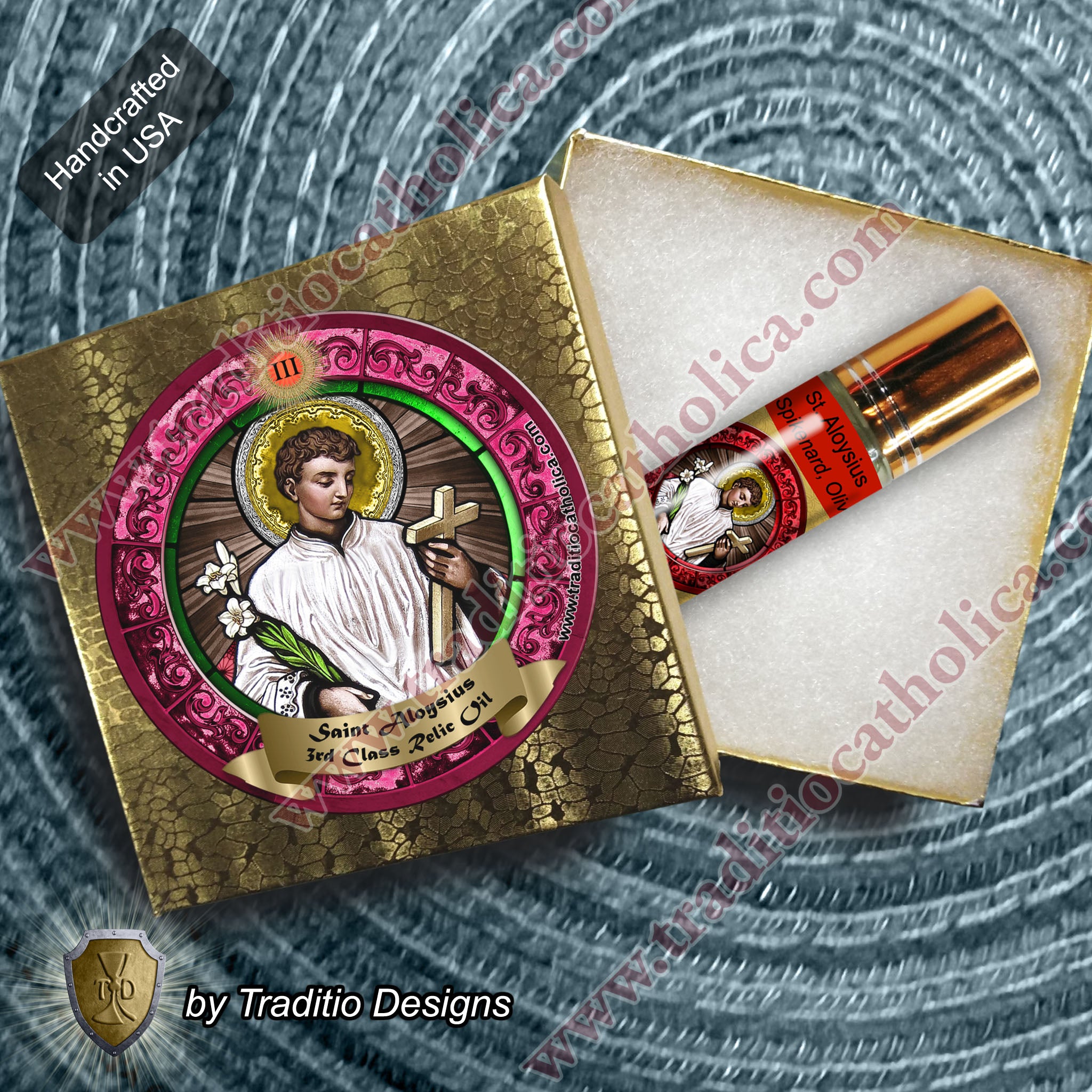 St. Aloysius Gonzaga Relic Anointing Oil | Pandemics & Eye Health | Oil or Card Set