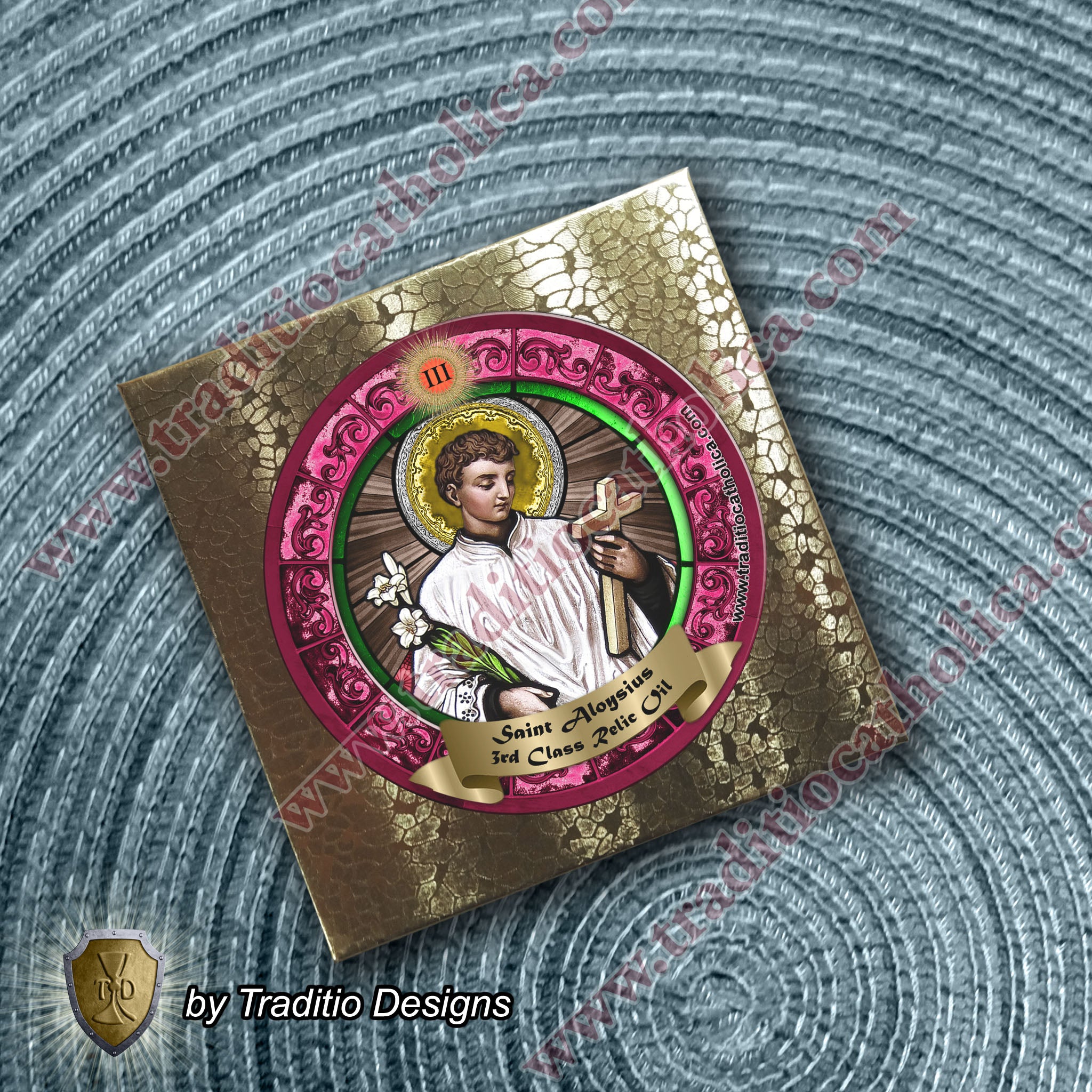 St. Aloysius Gonzaga Relic Anointing Oil | Pandemics & Eye Health | Oil or Card Set