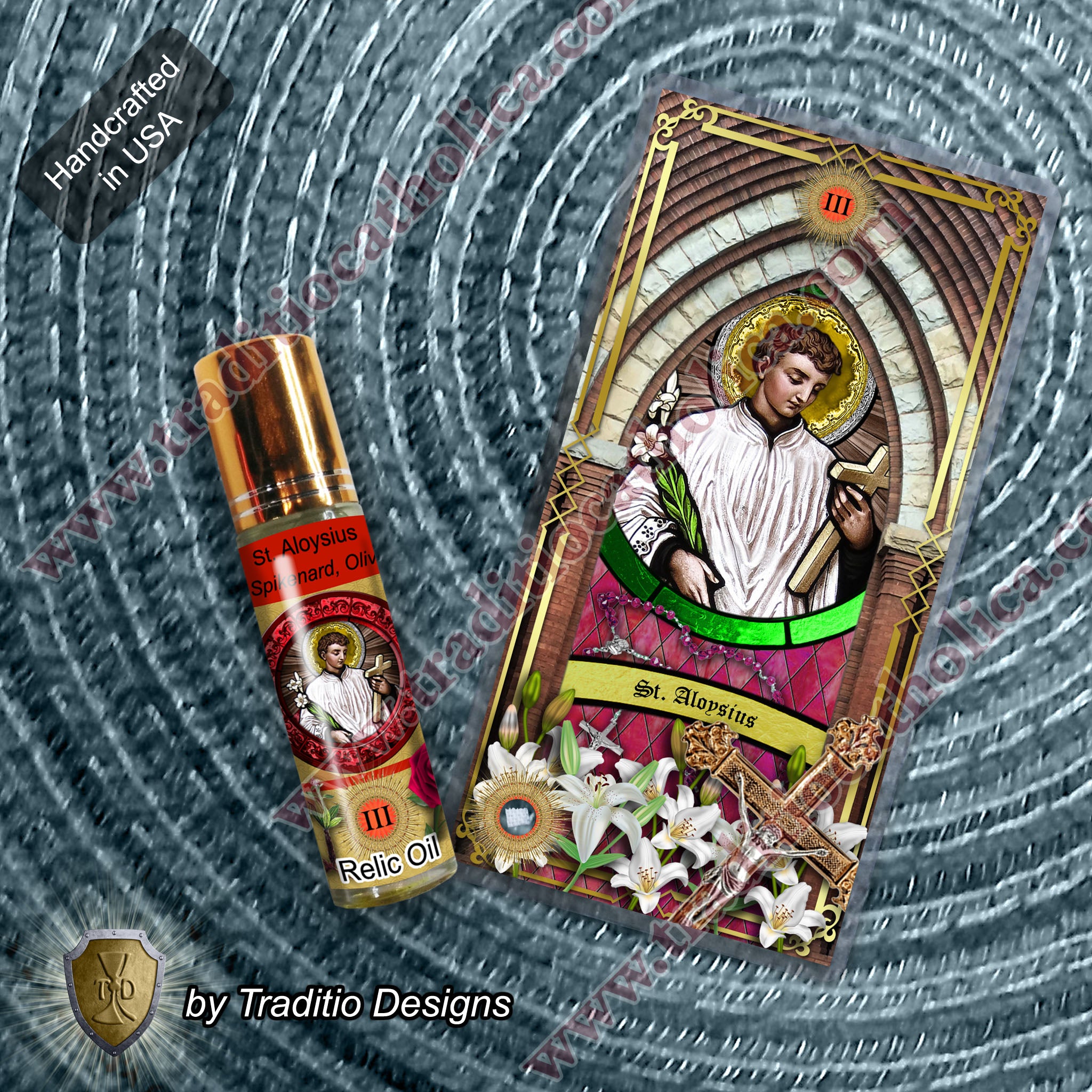 St. Aloysius Gonzaga Relic Anointing Oil | Pandemics & Eye Health | Oil or Card Set