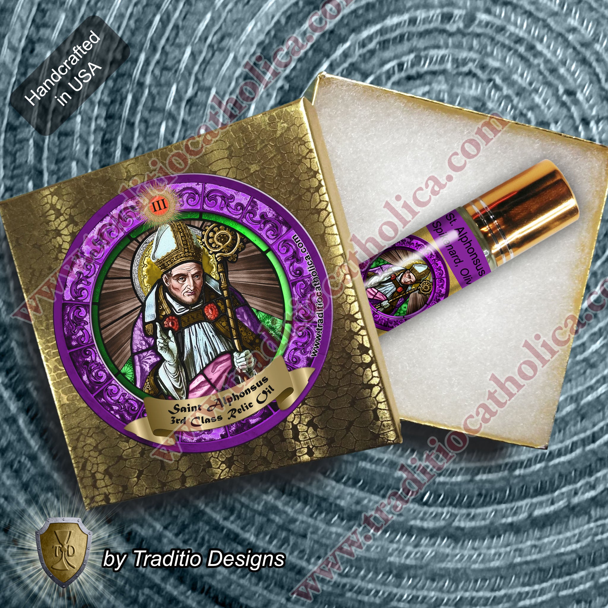 St. Alphonsus Liguori Relic Anointing Oil | Arthritis & Chronic Pain | Oil or Card Set