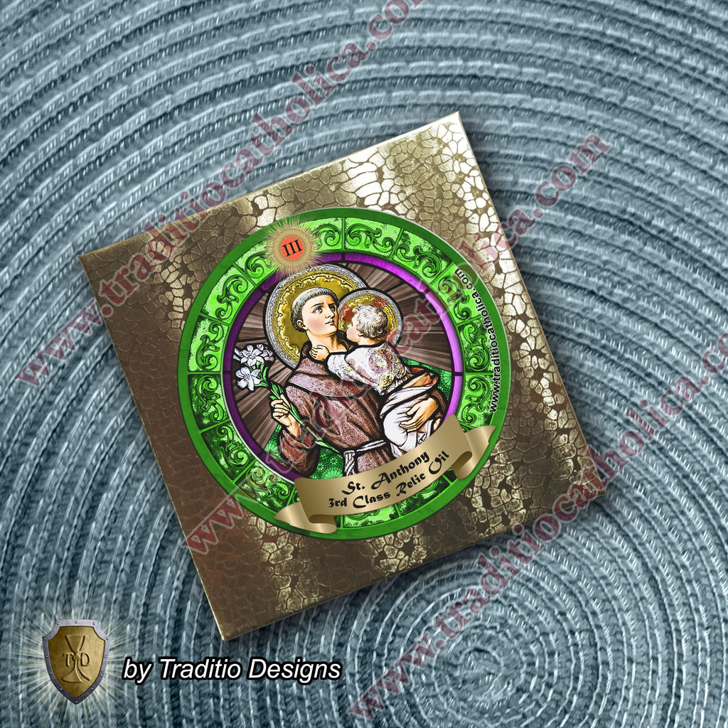St. Anthony of Padua Relic Anointing Oil | Lost Items & Amputees | Oil or Card Set