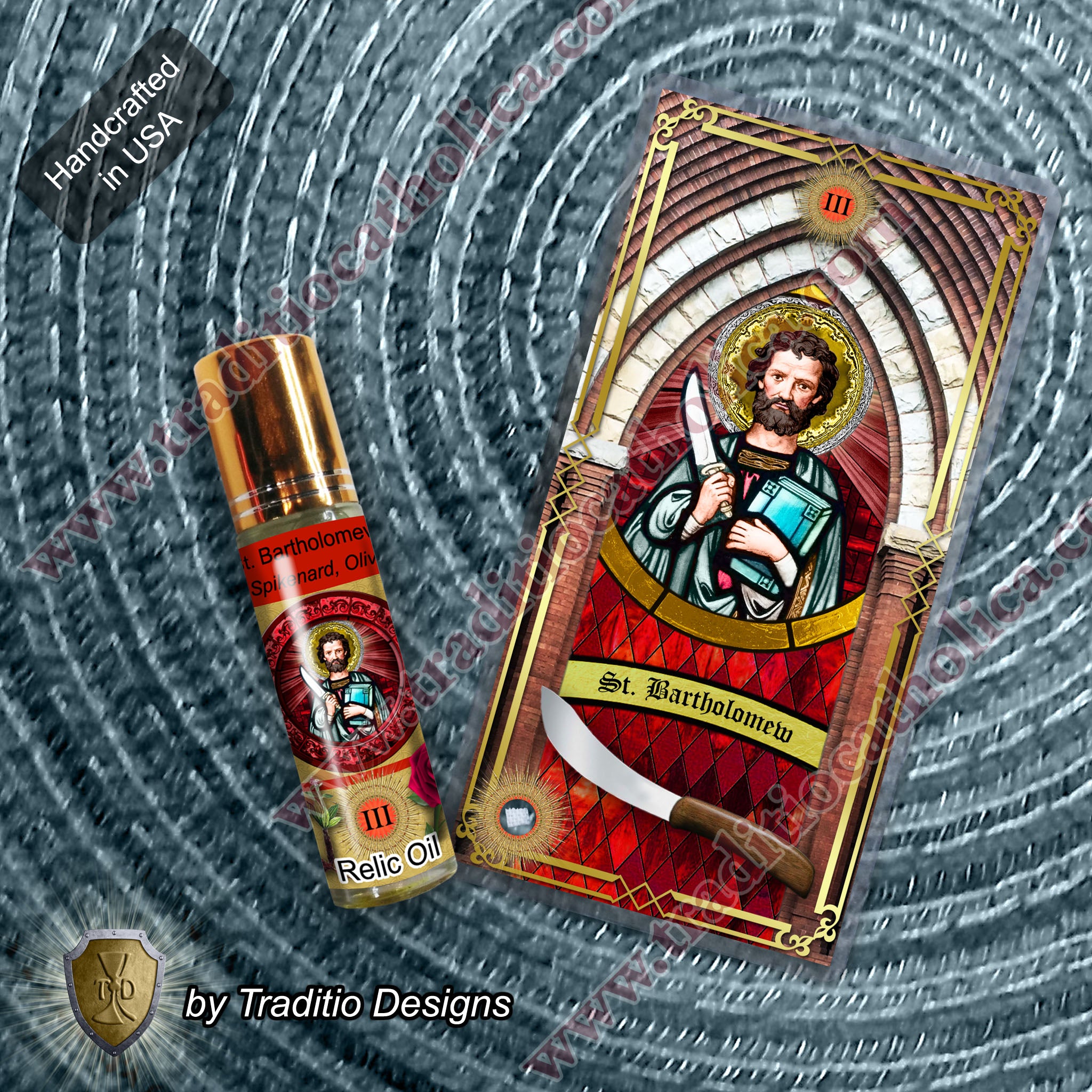 St. Bartholomew the Apostle Relic Anointing Oil | Neurological & Skin Disorders | Oil or Card Set