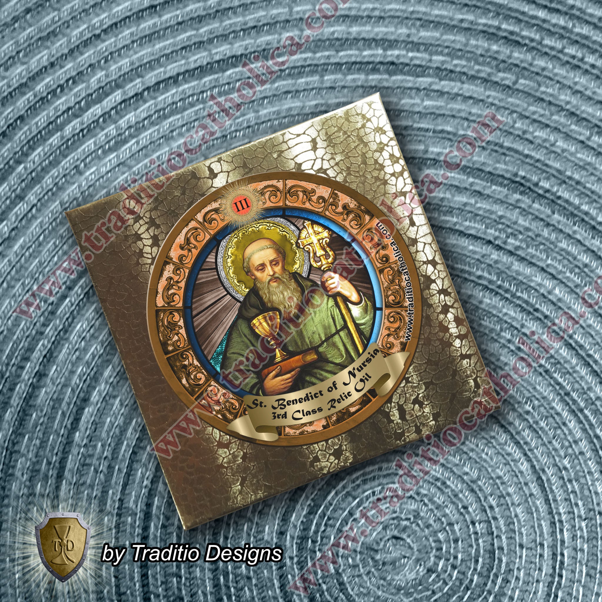 St. Benedict of Nursia Relic Anointing Oil | Protection from Poison & Kidney Health | Oil or Card Set