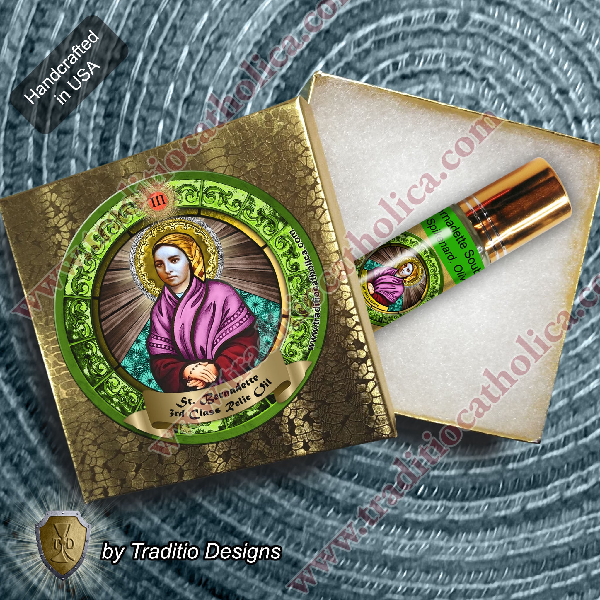 St. Bernadette Soubirous Relic Anointing Oil | Bodily Illness & Asthma | Oil or Card Set