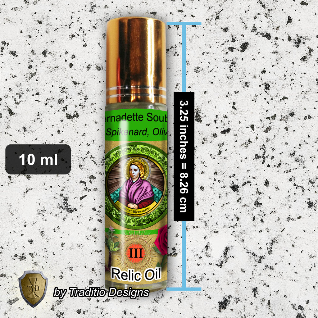 St. Bernadette Soubirous Relic Anointing Oil | Bodily Illness & Asthma | Oil or Card Set