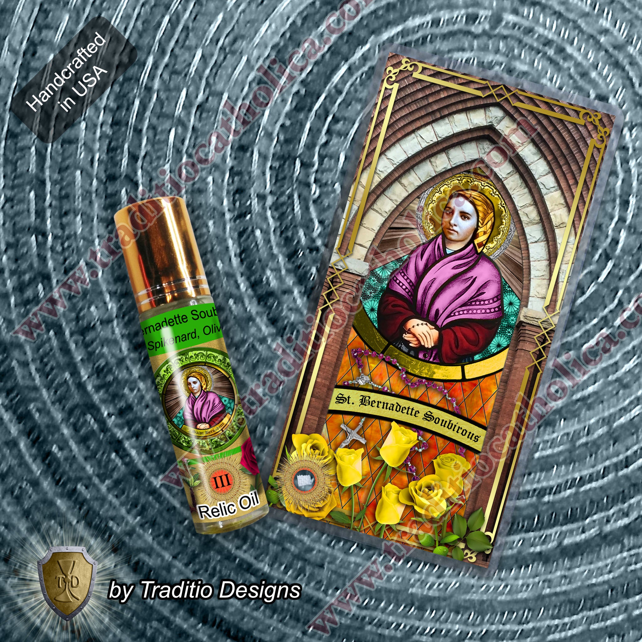 St. Bernadette Soubirous Relic Anointing Oil | Bodily Illness & Asthma | Oil or Card Set