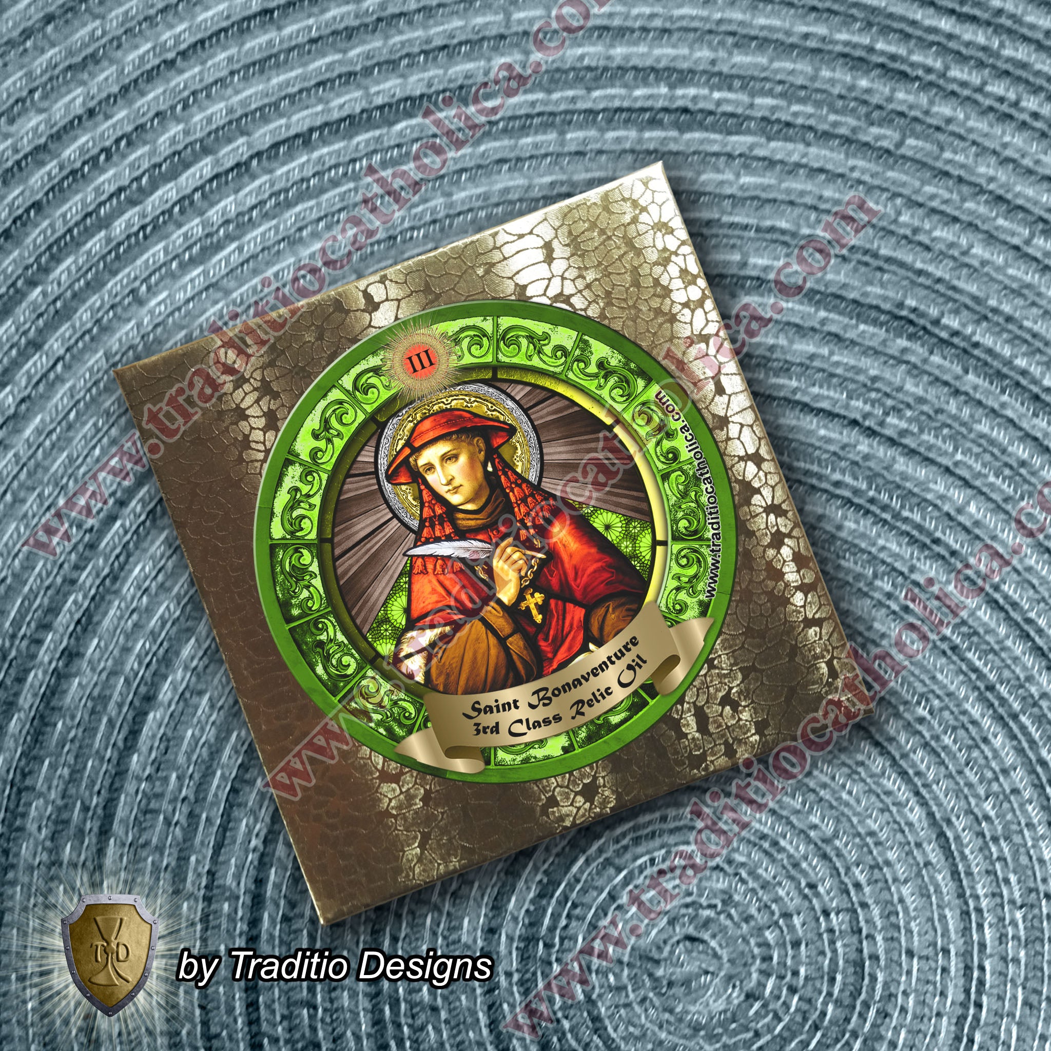 St. Bonaventure Relic Anointing Oil | Intestinal & Digestive Health | Oil or Card Set