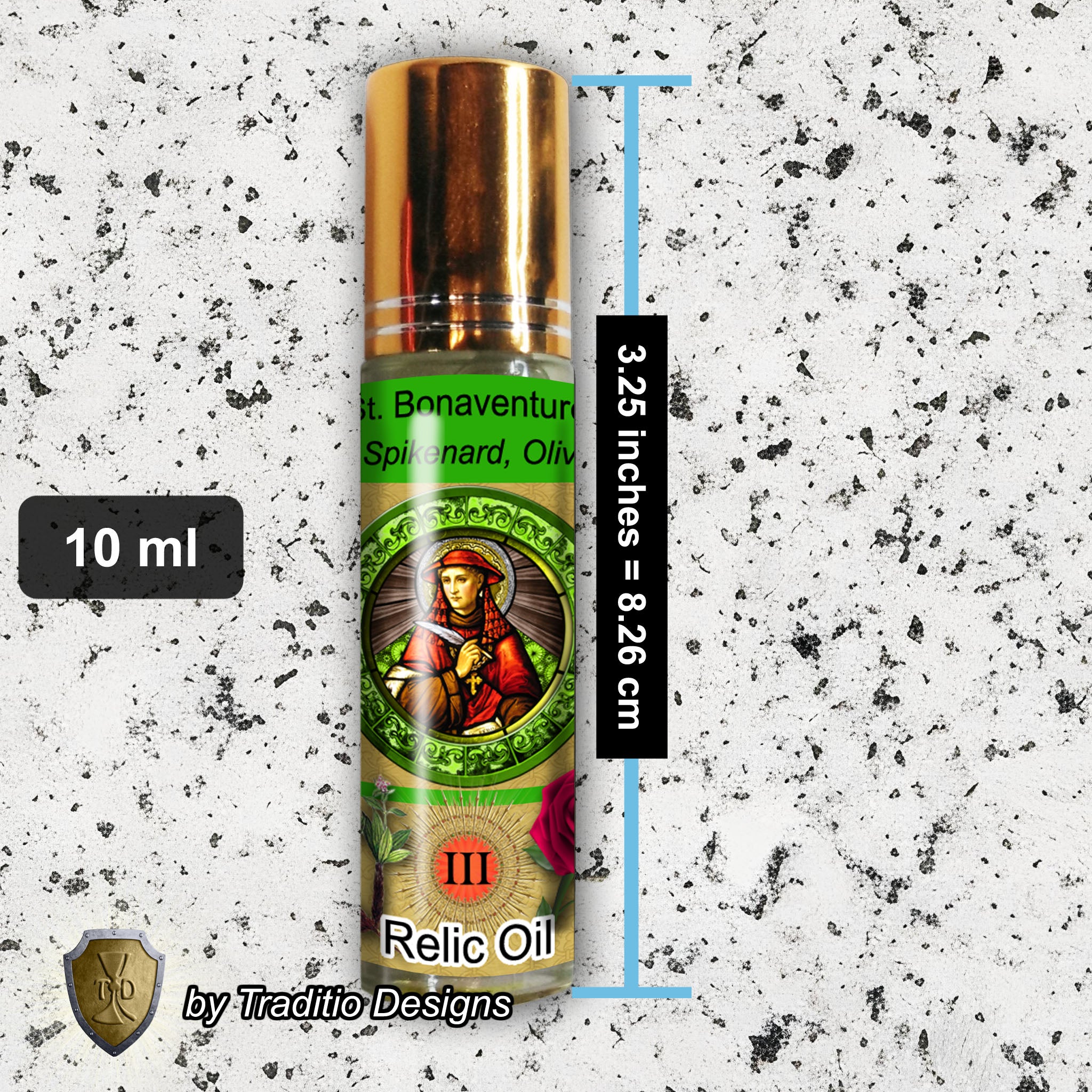 St. Bonaventure Relic Anointing Oil | Intestinal & Digestive Health | Oil or Card Set